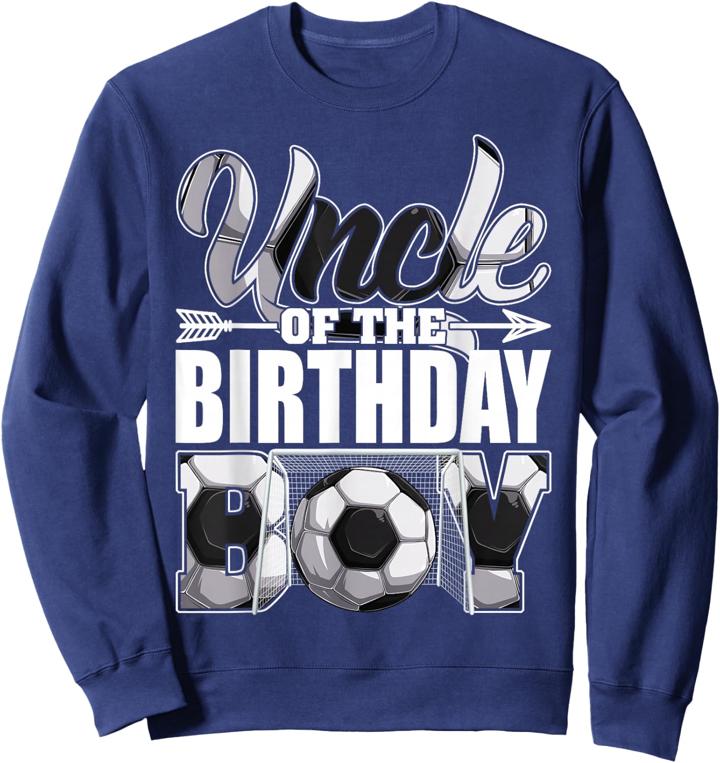 Uncle Of The Birthday Boy Soccer Matching Family Party Sweatshirt - Sweatshirt | Navy