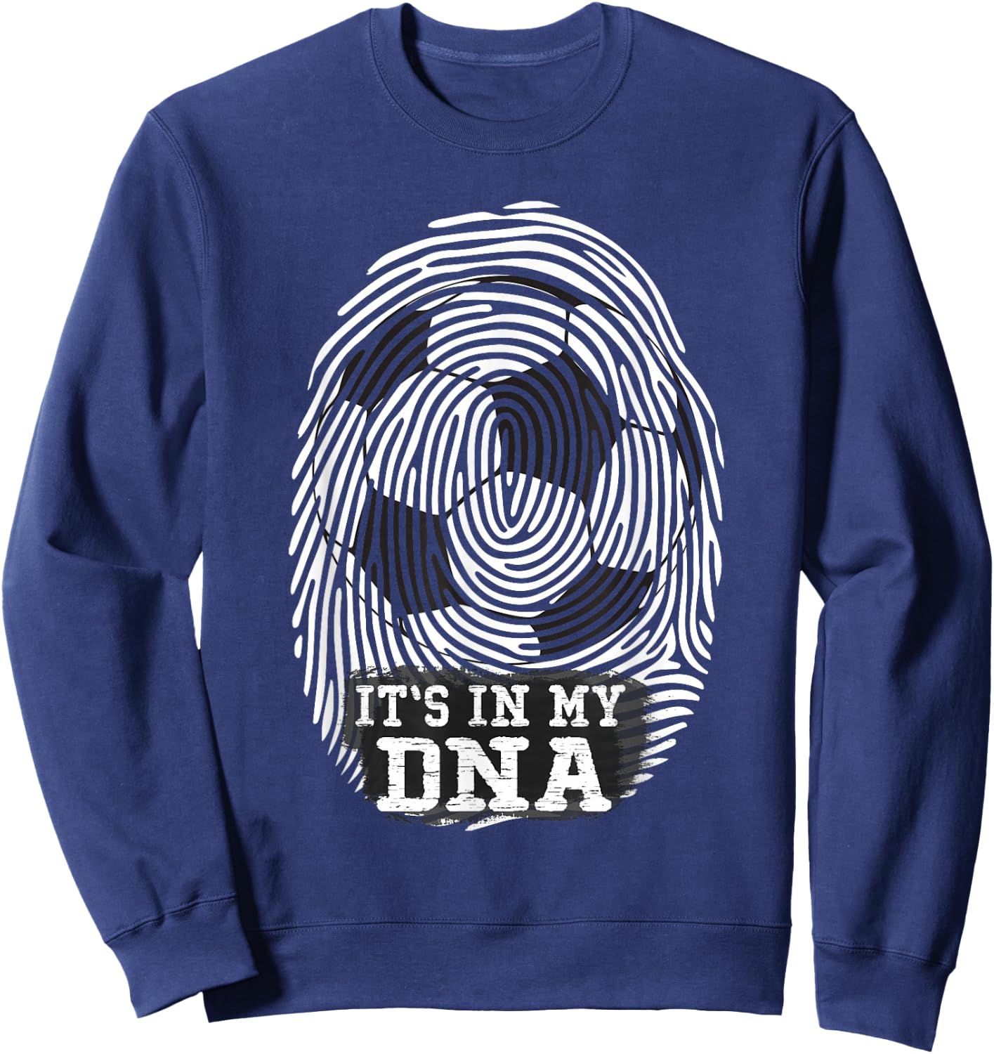 Soccer It's in my DNA Fingerprint Sweatshirt - Sweatshirt | Navy