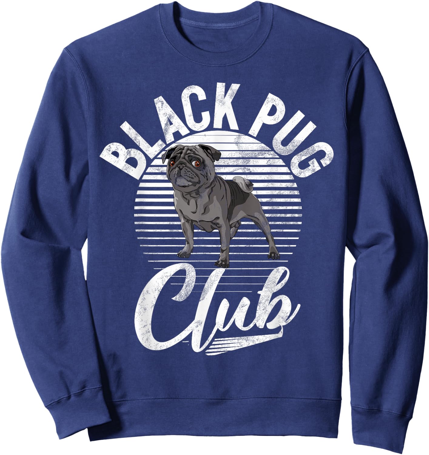 Black Pug Club Black Pug Sweatshirt - Sweatshirt | Navy