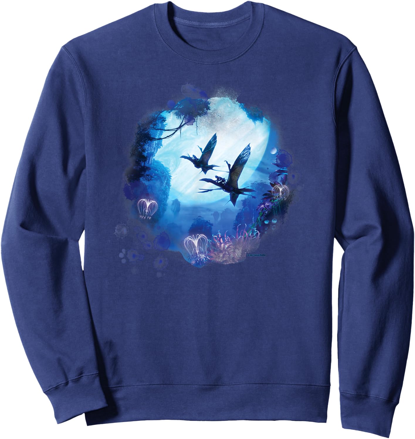 Avatar: The Way of Water Banshee Na’vi Night Flight Small Sweatshirt - Sweatshirt | Navy