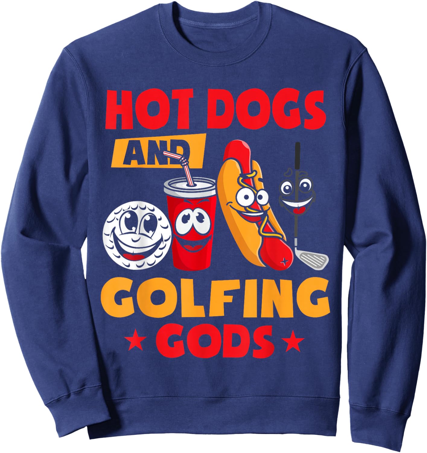 Funny Golf Shirts -Adults Black Small Golf Sweatshirt - Sweatshirt | Navy