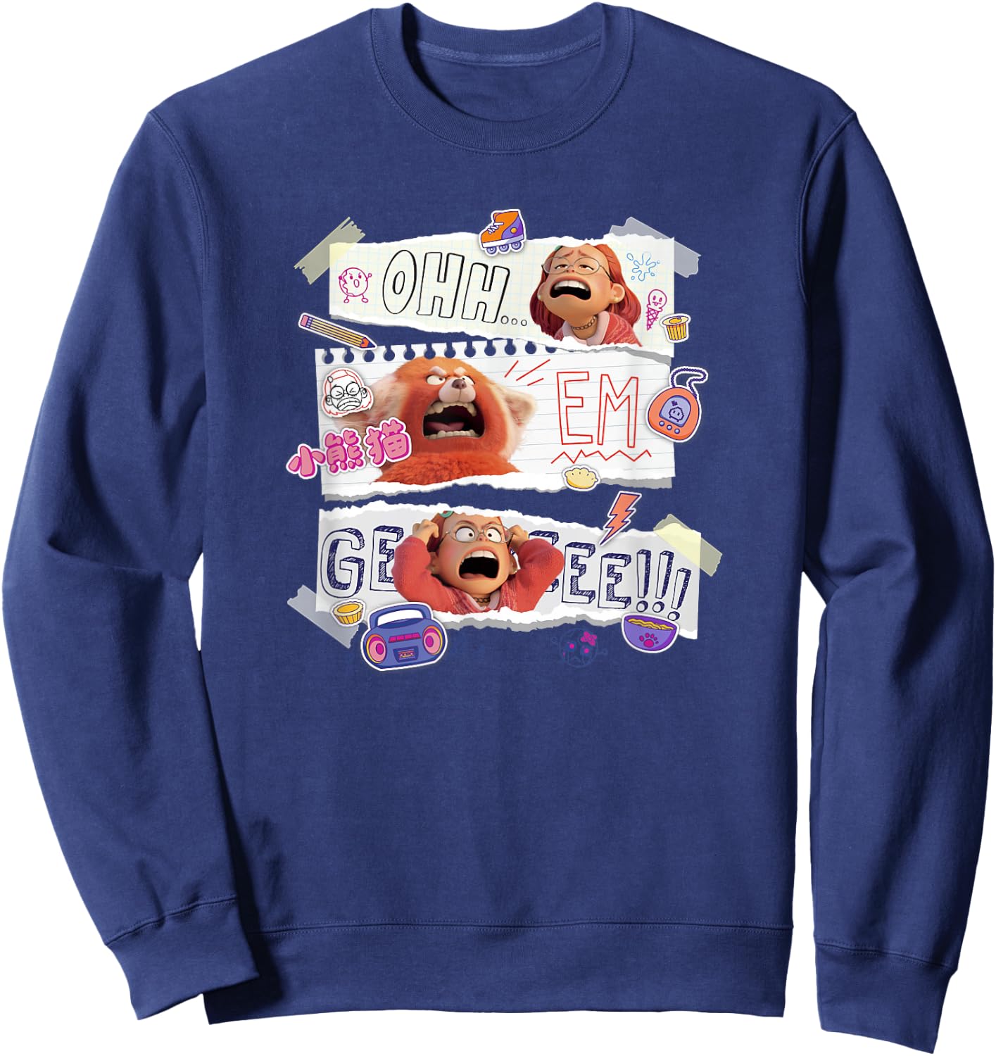 Disney Pixar Turning Red Mei OH EM GEEEE Sweatshirt - Sweatshirt | Navy