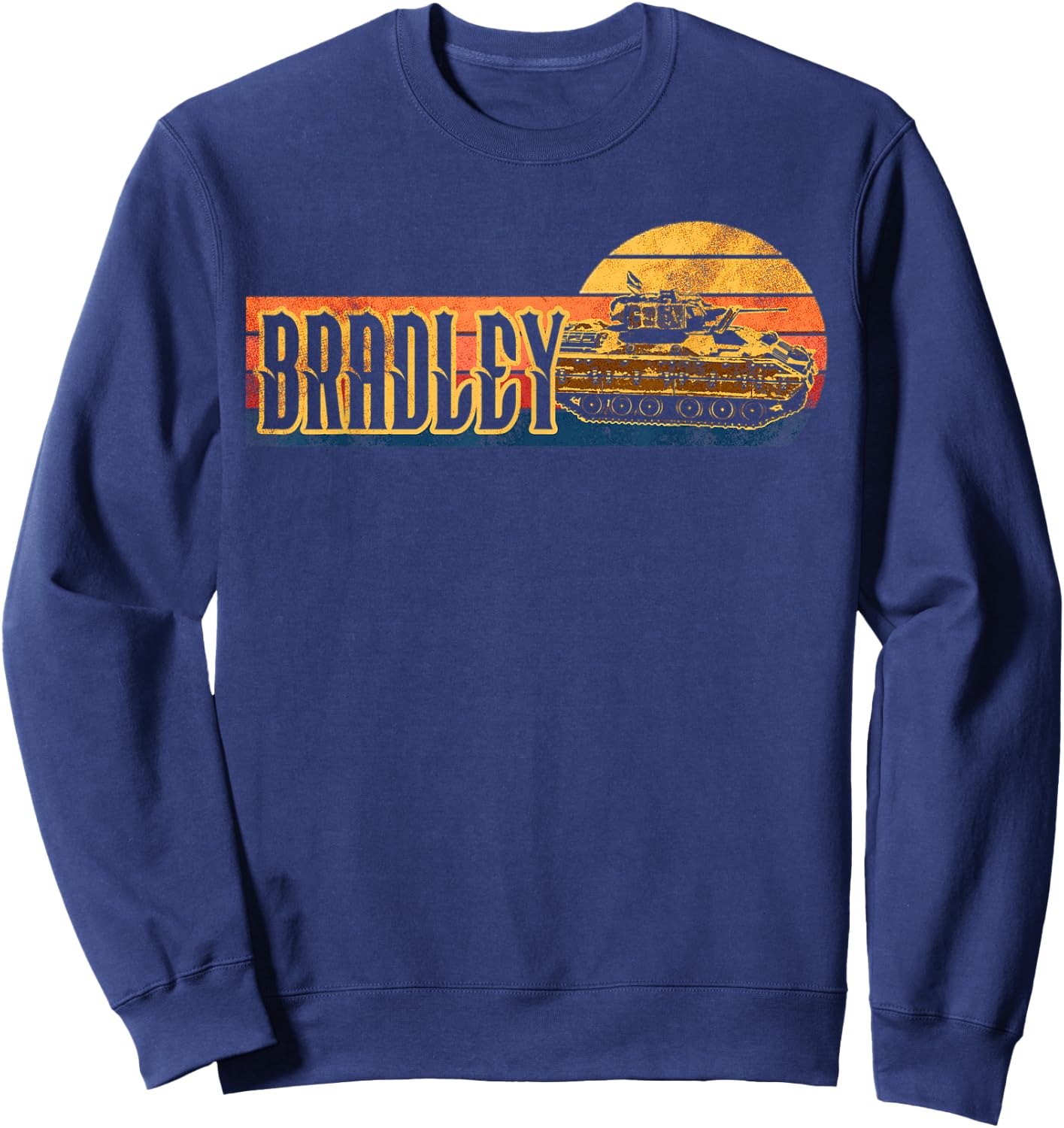 Bradley Fighting Vehicle USA America American Military Sweatshirt - Sweatshirt | Navy