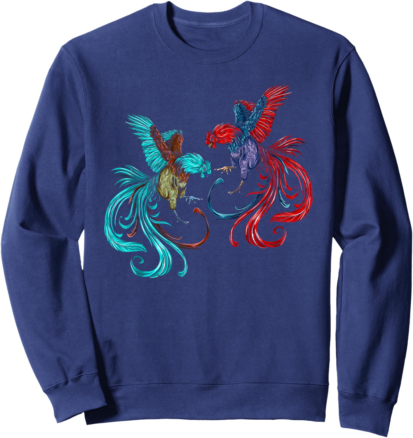 Peleas De Gallos Cockfighter Game Fowl Cockfighting Rooster Sweatshirt - Sweatshirt | Navy