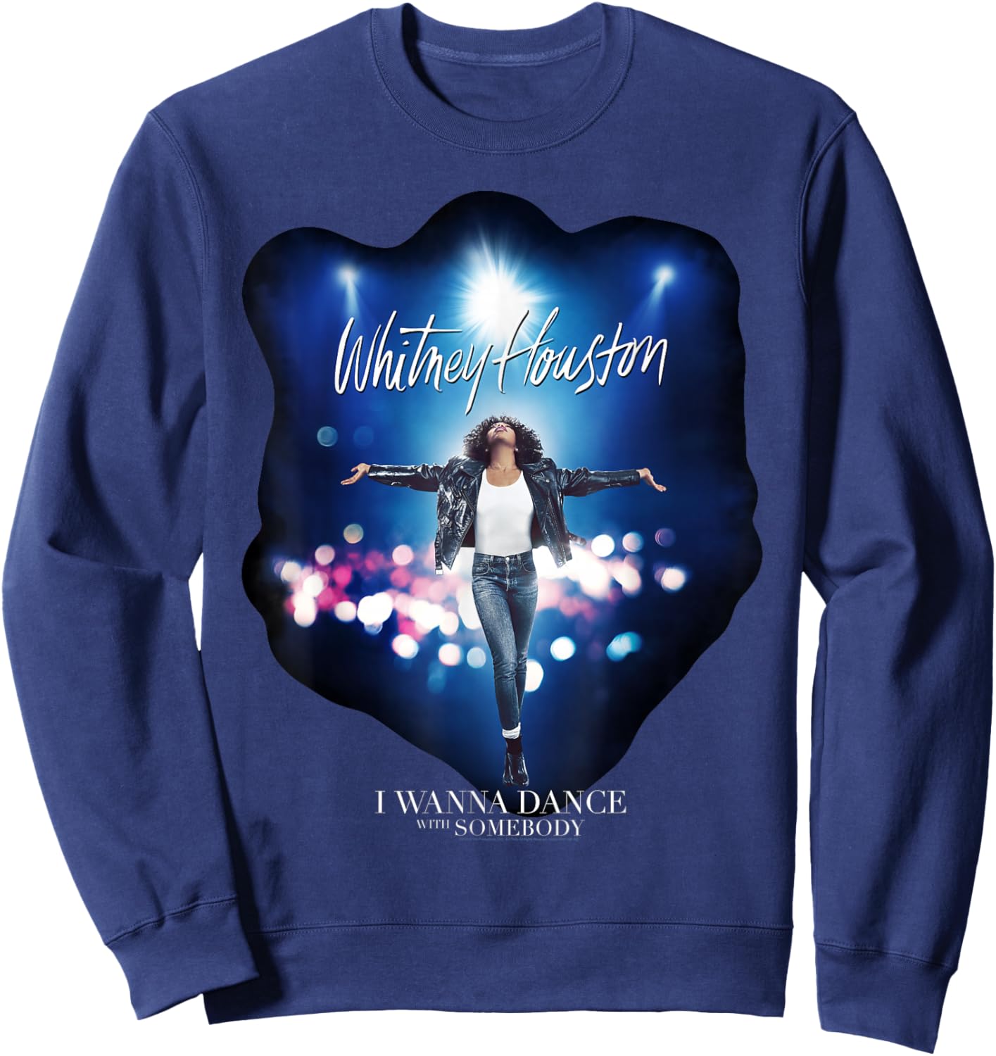 Whitney Houston I Wanna Dance With Somebody Sweatshirt - Sweatshirt | Navy