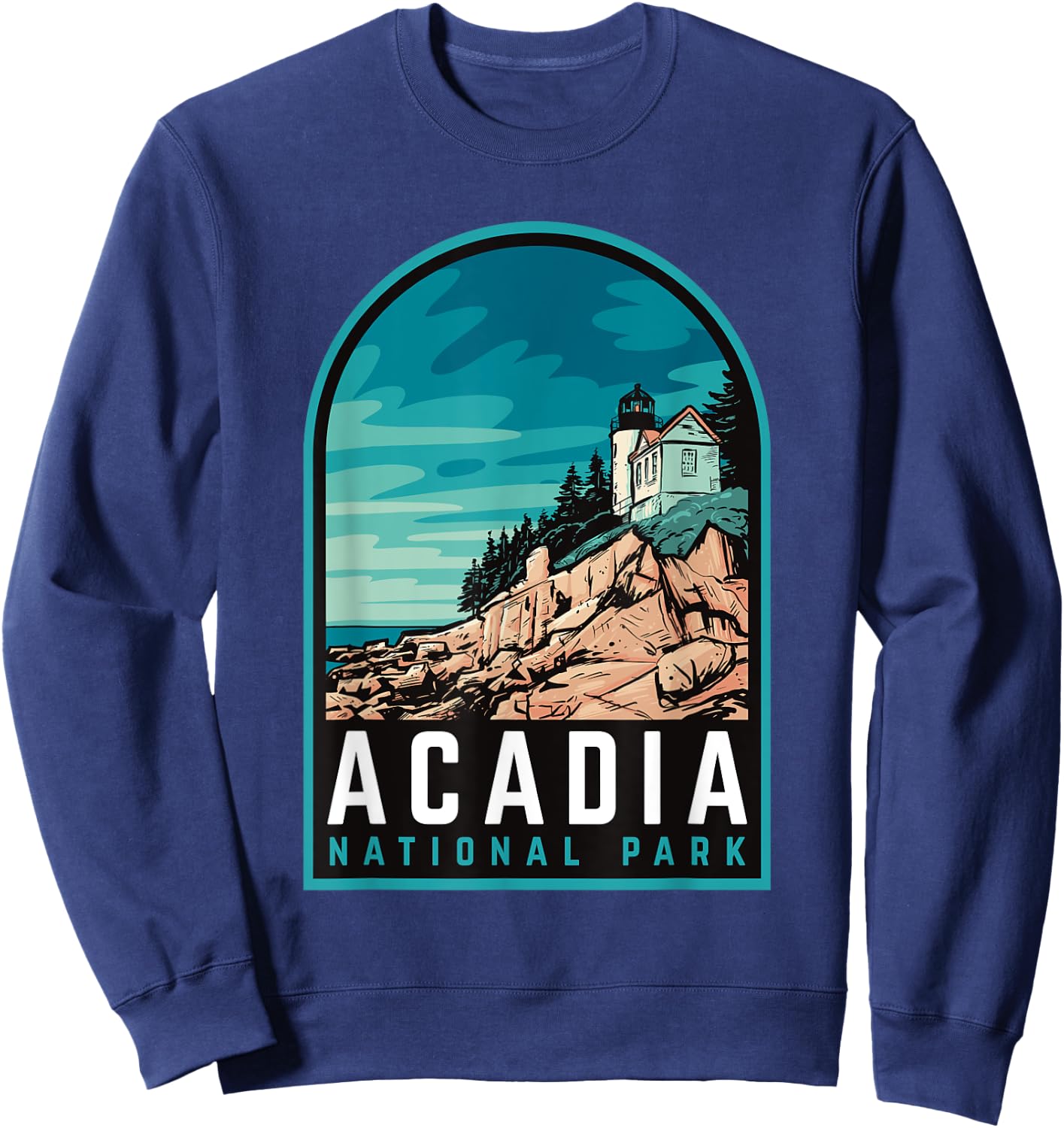 Acadia National Park Maine Bar Harbor Sweatshirt - Sweatshirt | Navy