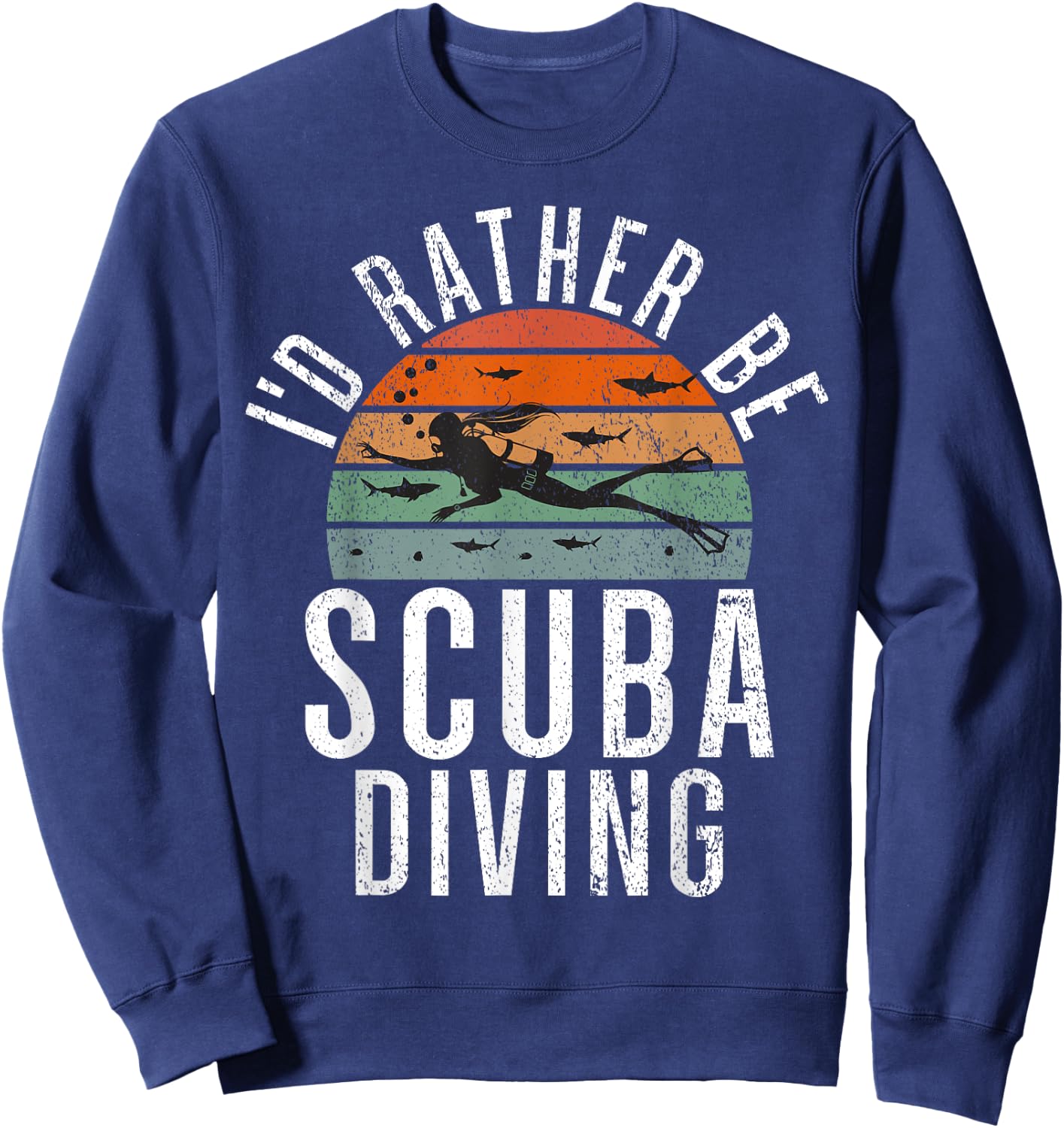 Id rather be Scuba Diving Sweatshirt - Sweatshirt | Navy