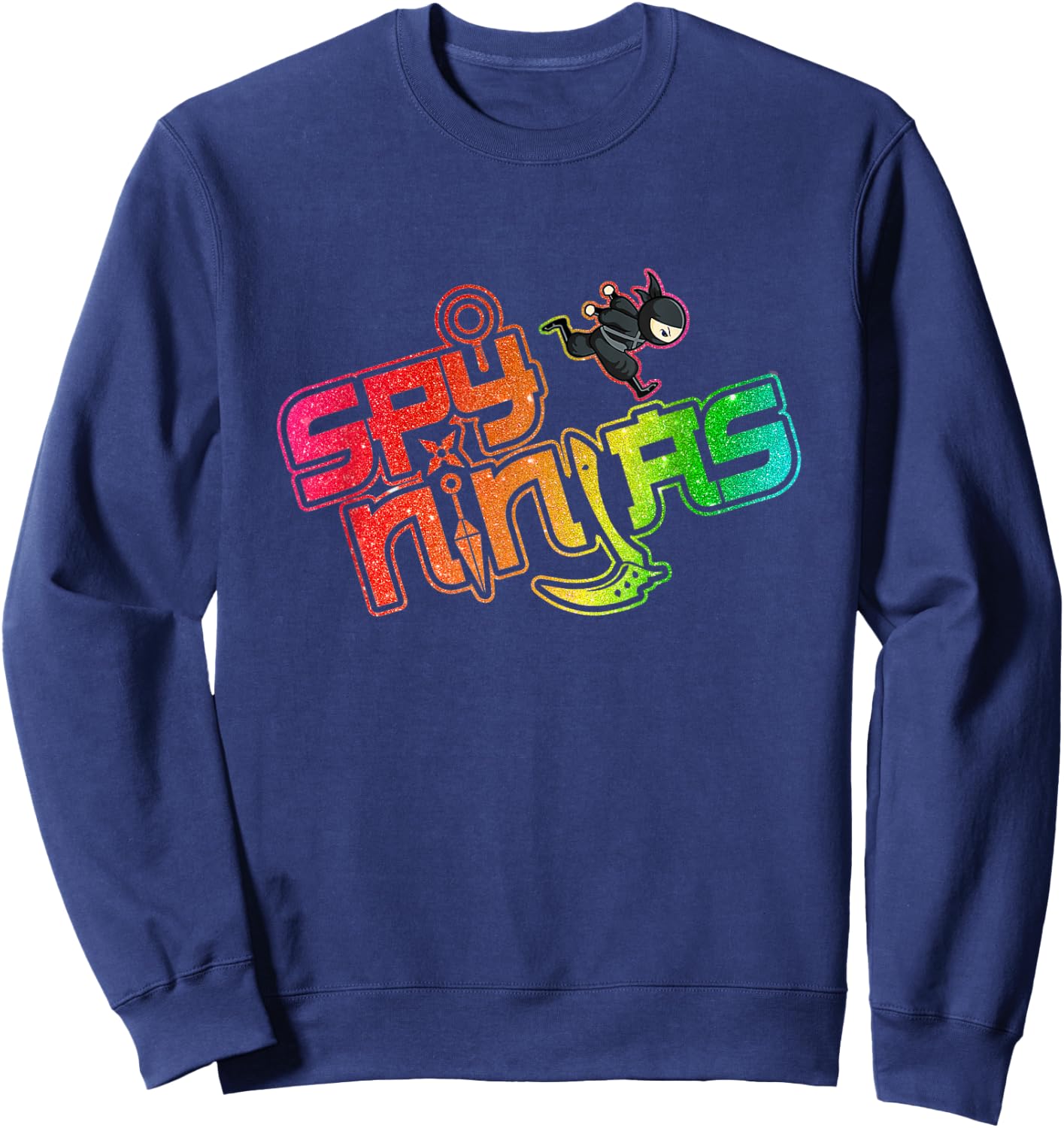 Ninja and Spy - Kids Birthday Ninja Boy Girl Kids Sweatshirt - Sweatshirt | Navy