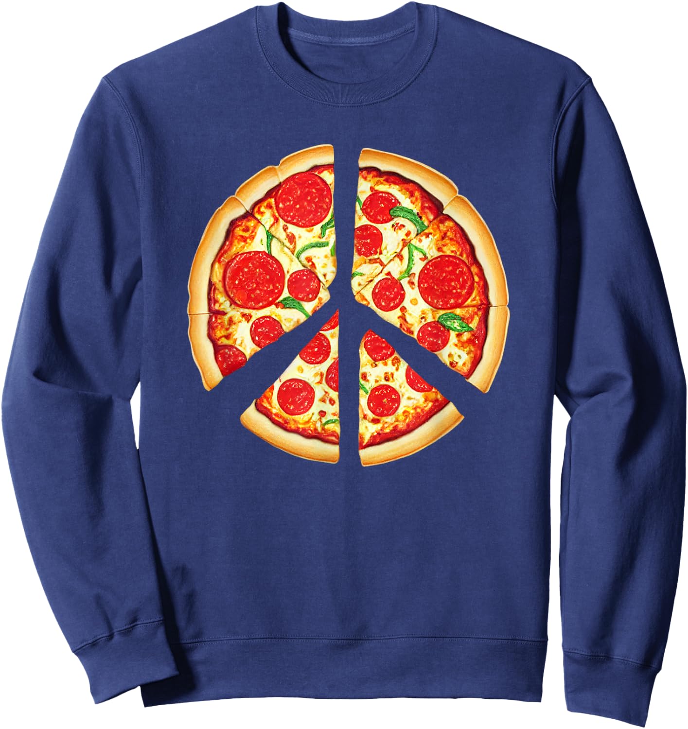 Peace Pizza Sweatshirt - Sweatshirt | Navy