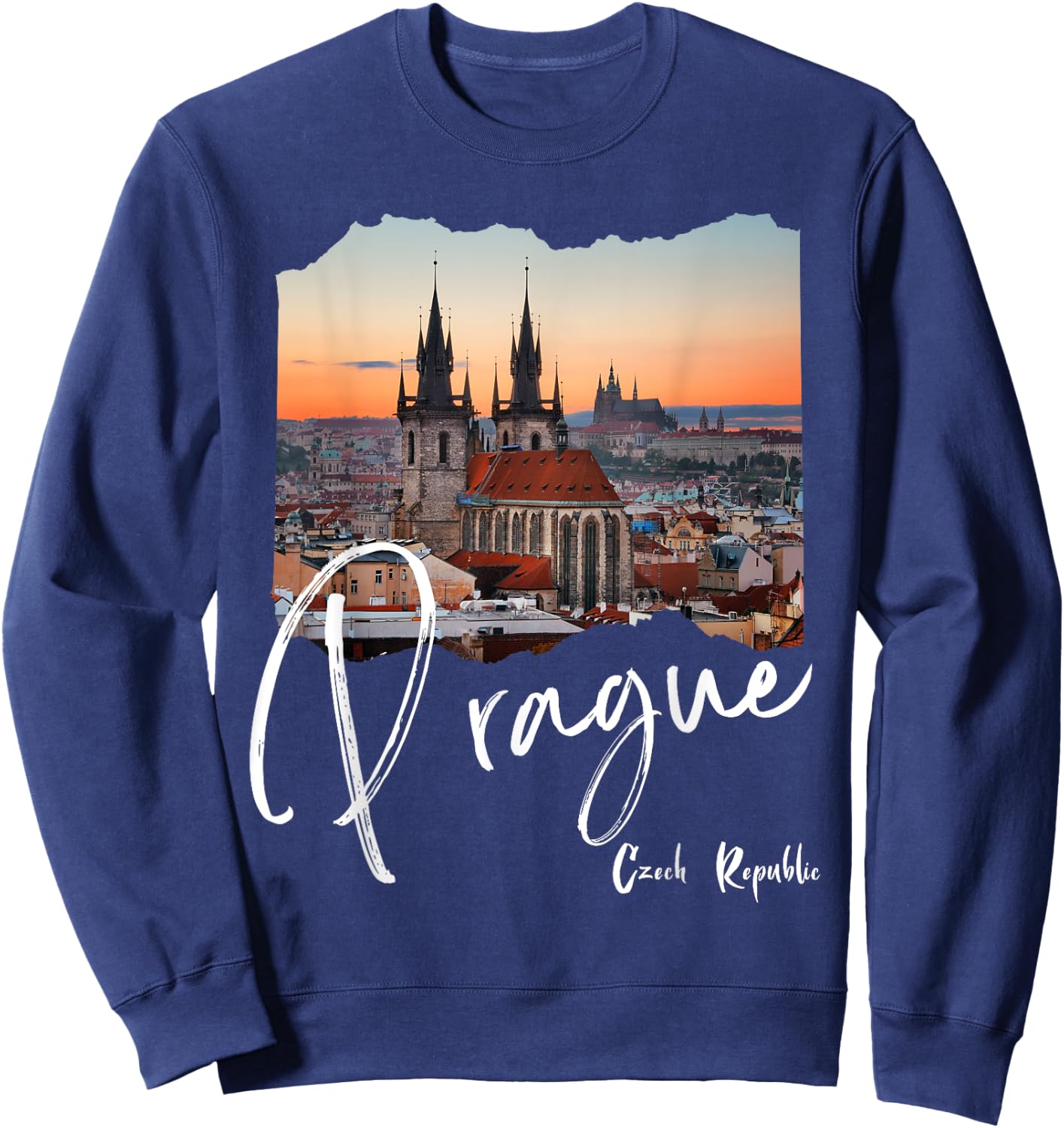 Prague Czech Republic Souvenir Sweatshirt - Sweatshirt | Navy