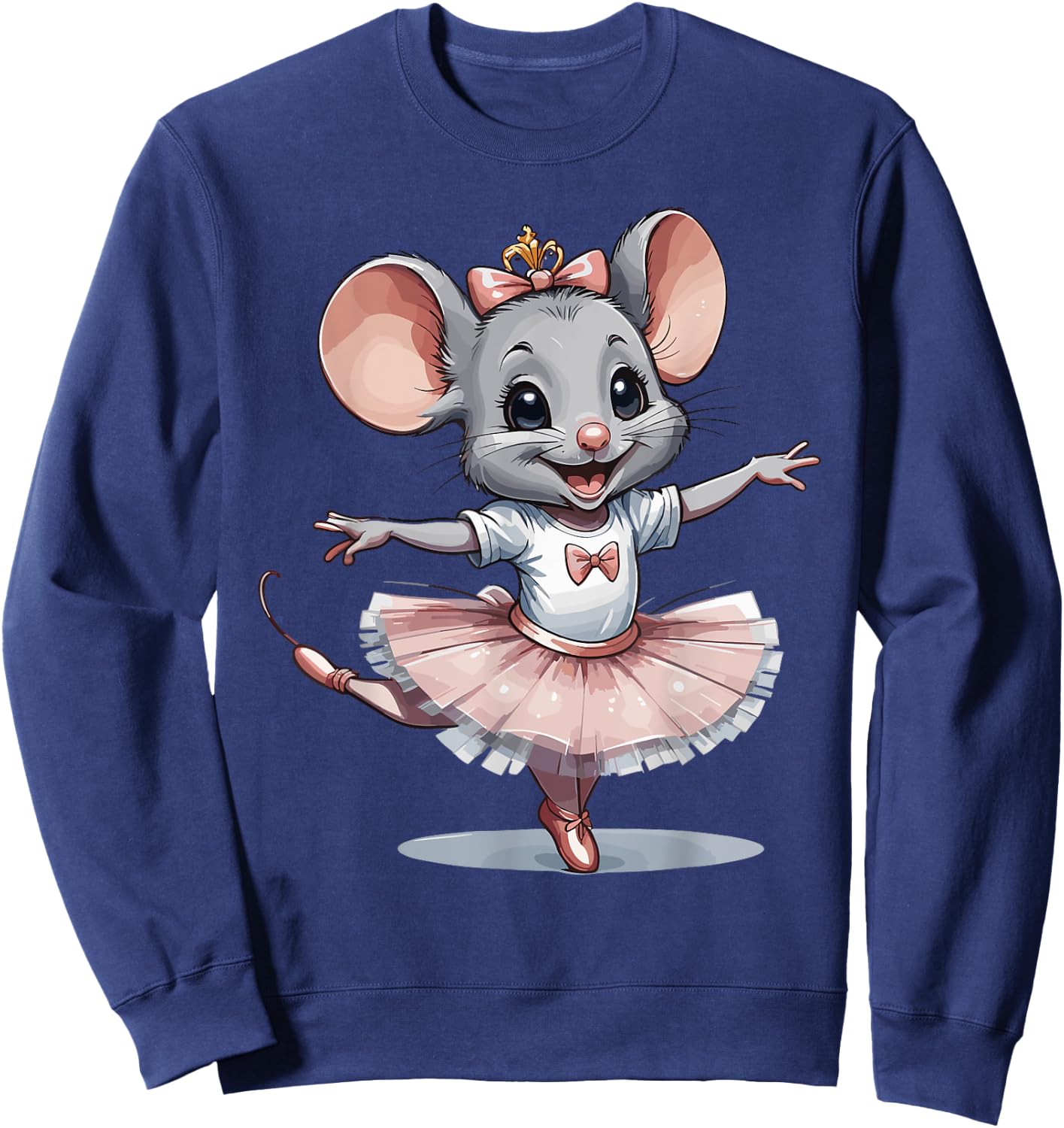 Cute Unique & Modern Mouse Ballet & Ballerina Sweatshirt - Sweatshirt | Navy