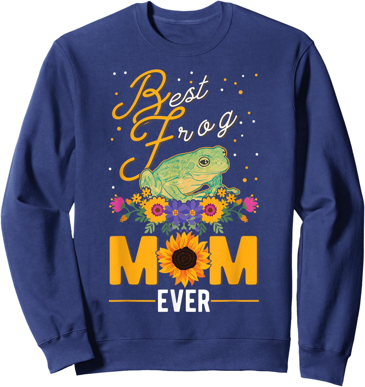 Best Frog Mom Ever Frog Mom Tree Frog Sweatshirt - Sweatshirt | Navy