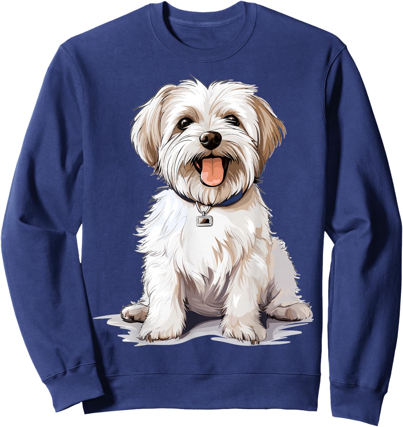 Morkie Dog Breed Pet Cute Graphic Sweatshirt - Sweatshirt | Navy