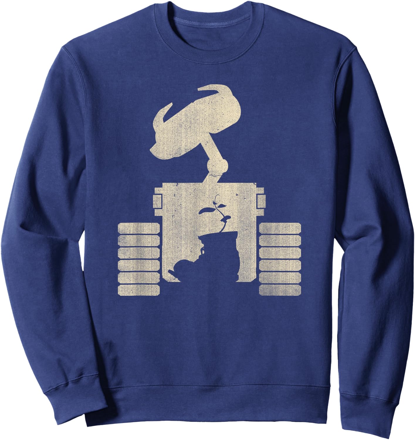 Disney Pixar WALL-E Plant In Shoe Distressed Silhouette Sweatshirt - Sweatshirt | Navy