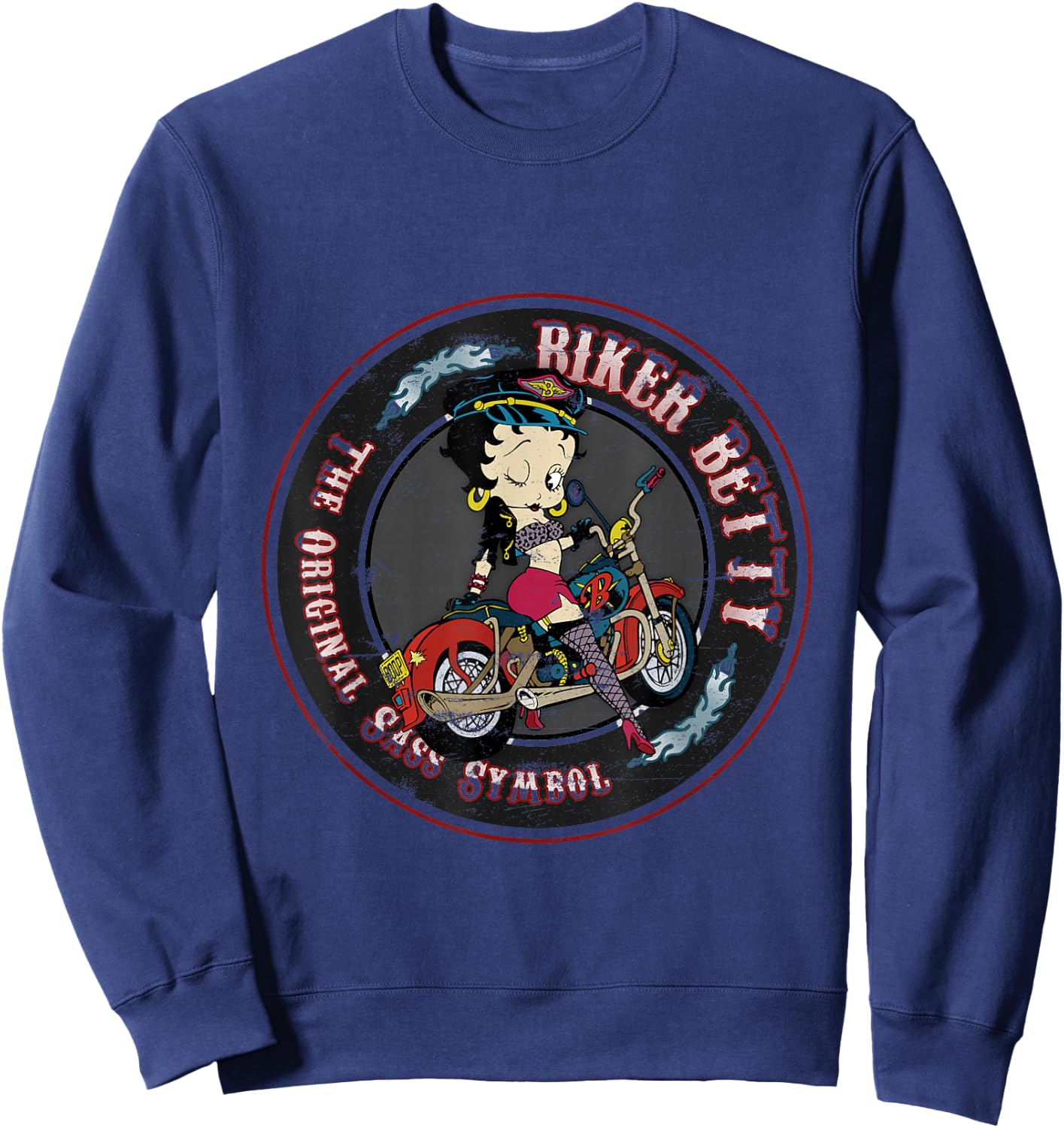Betty Boop Biker Betty Sweatshirt - Sweatshirt | Navy