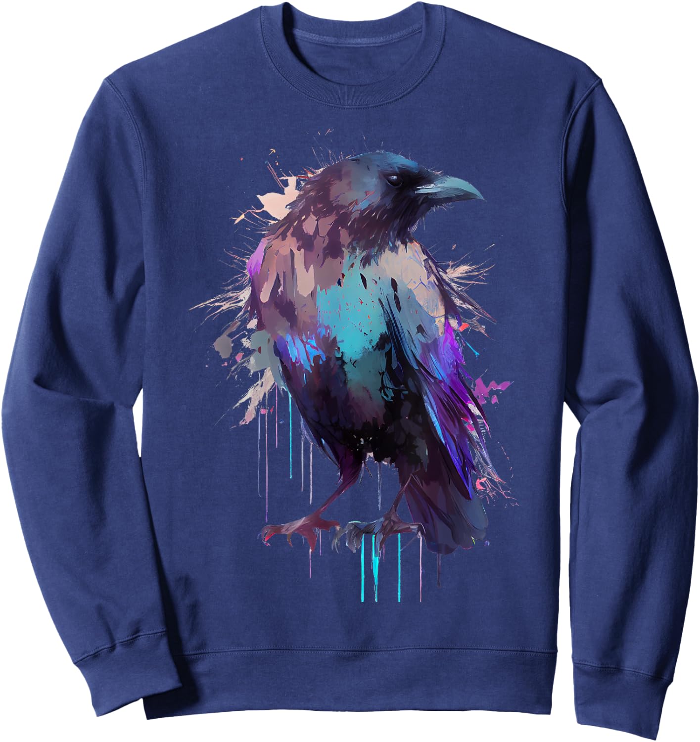 Raven colorful Sweatshirt - Sweatshirt | Navy