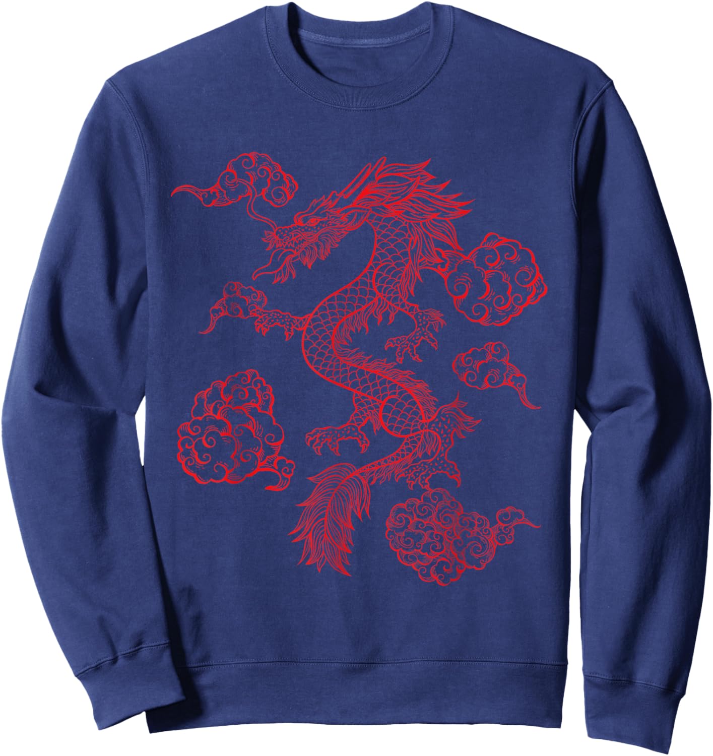 Traditional Chinese Dragon Symbol Of Power and Strength Sweatshirt - Sweatshirt | Navy