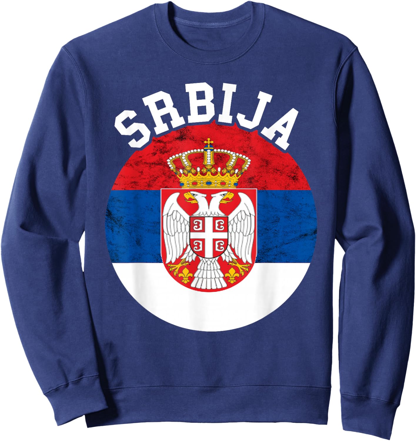 Srbija Serbia Serbian Flag Serbian Roots Serbian Pride Sweatshirt - Sweatshirt | Navy