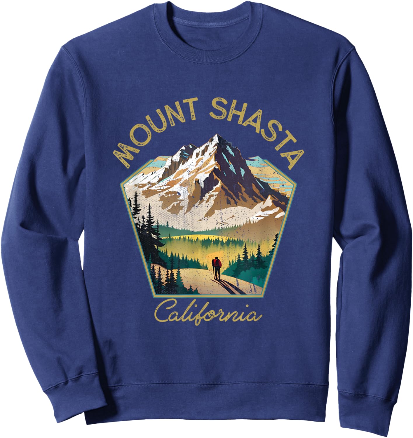 Mount Shasta Retro Clothing - Mount Shasta Souvenir Sweatshirt - Sweatshirt | Navy