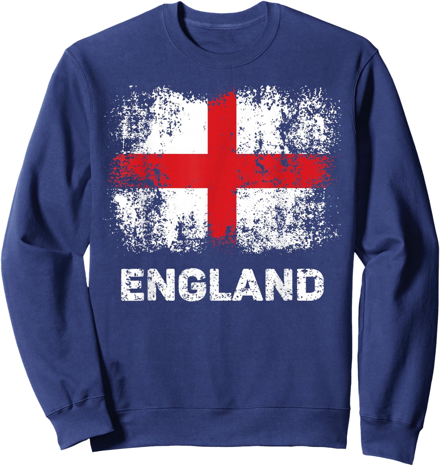 Retro English Flag Shirt Patriotic England Flag Sweatshirt - Sweatshirt | Navy