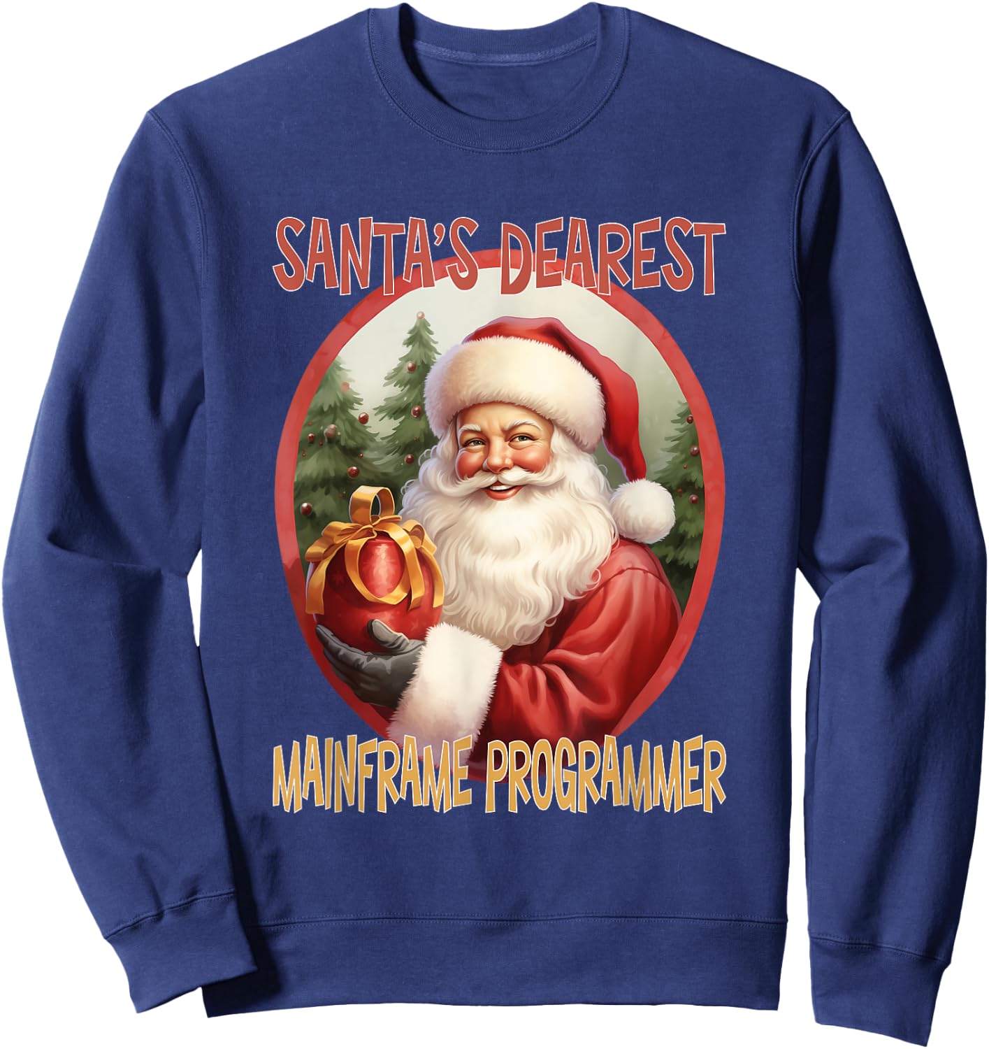 Mainframe Programmer Christmas Holiday Love Xmas Sweatshirt - Sweatshirt | Navy