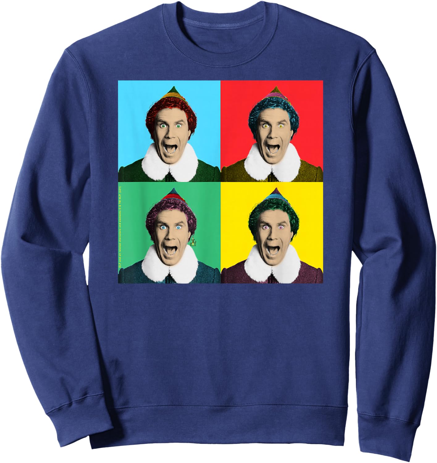 Elf Movie Buddy Pop Art Christmas Movie Sweatshirt - Sweatshirt | Navy
