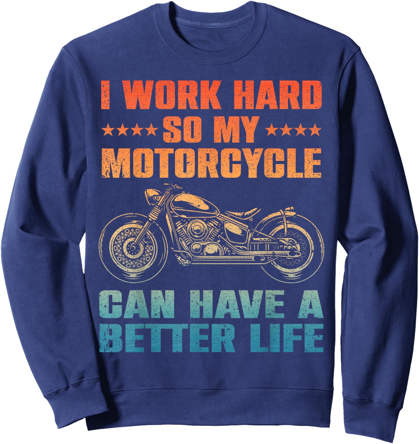 Cool Motorcycle Design Women Motorcycle Lover Rider Sweatshirt - Sweatshirt | Navy