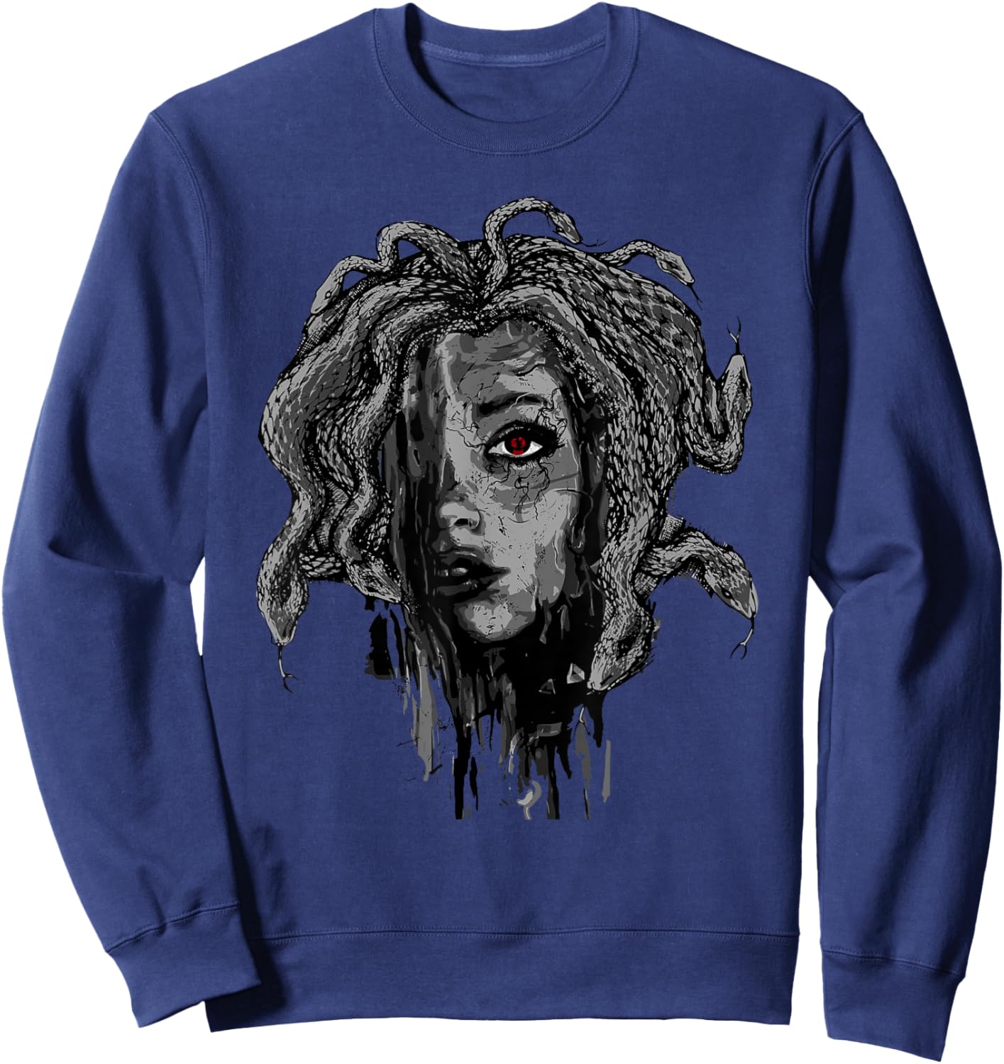 Mythical Creature Medusa Greek Mythology Gorgons Sweatshirt - Sweatshirt | Navy