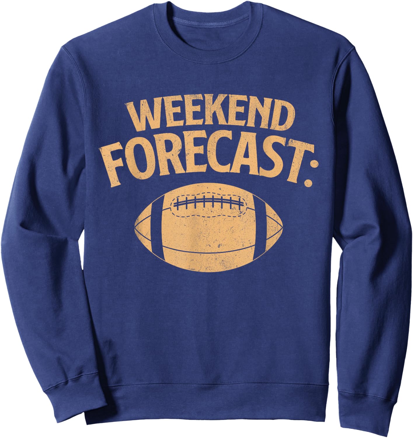 Weekend Forecast - American USA Football Player Sports Lover Sweatshirt - Sweatshirt | Navy