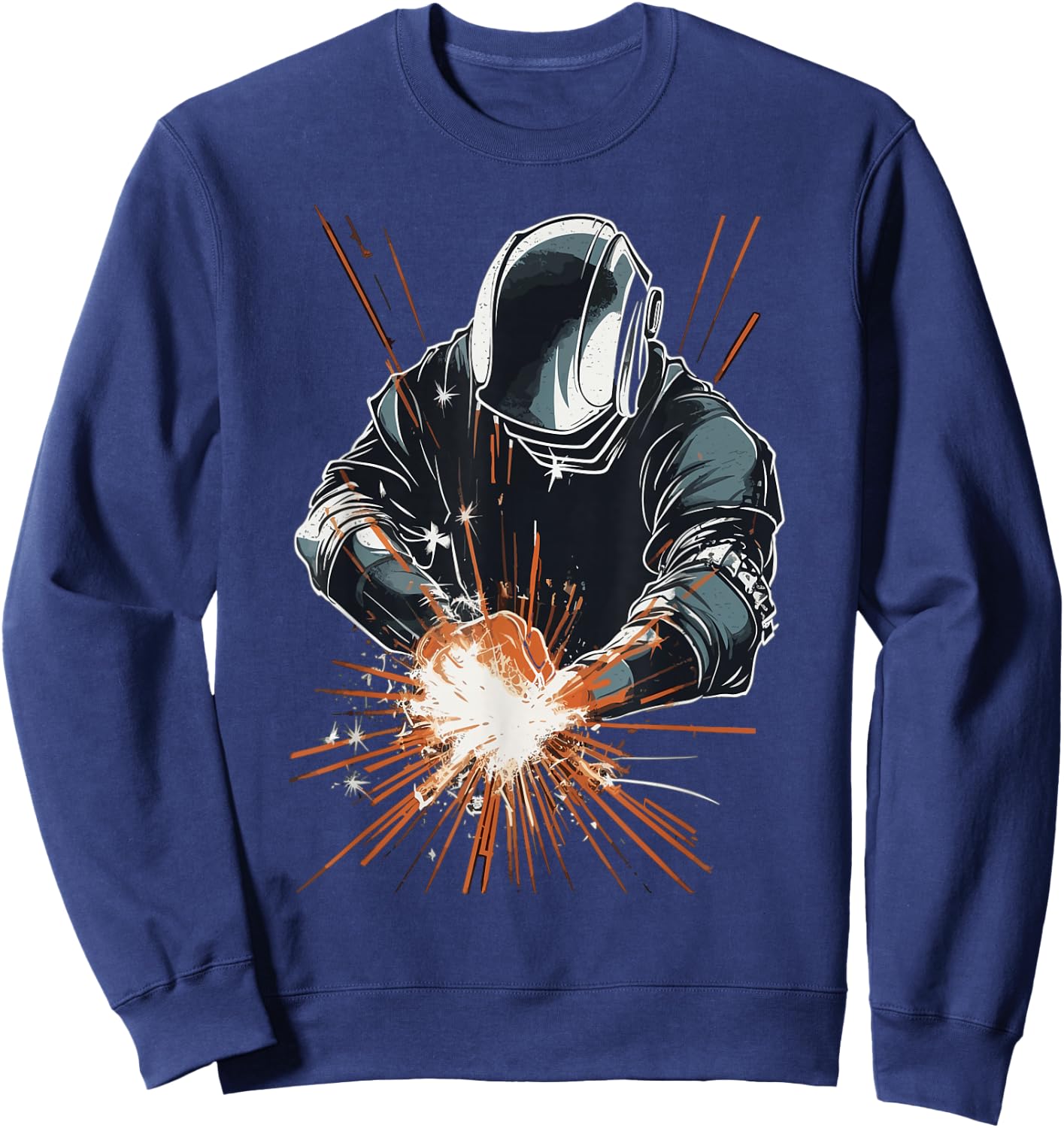 Welder Accessories Welding Metal Worker Outfit Sweatshirt - Sweatshirt | Navy