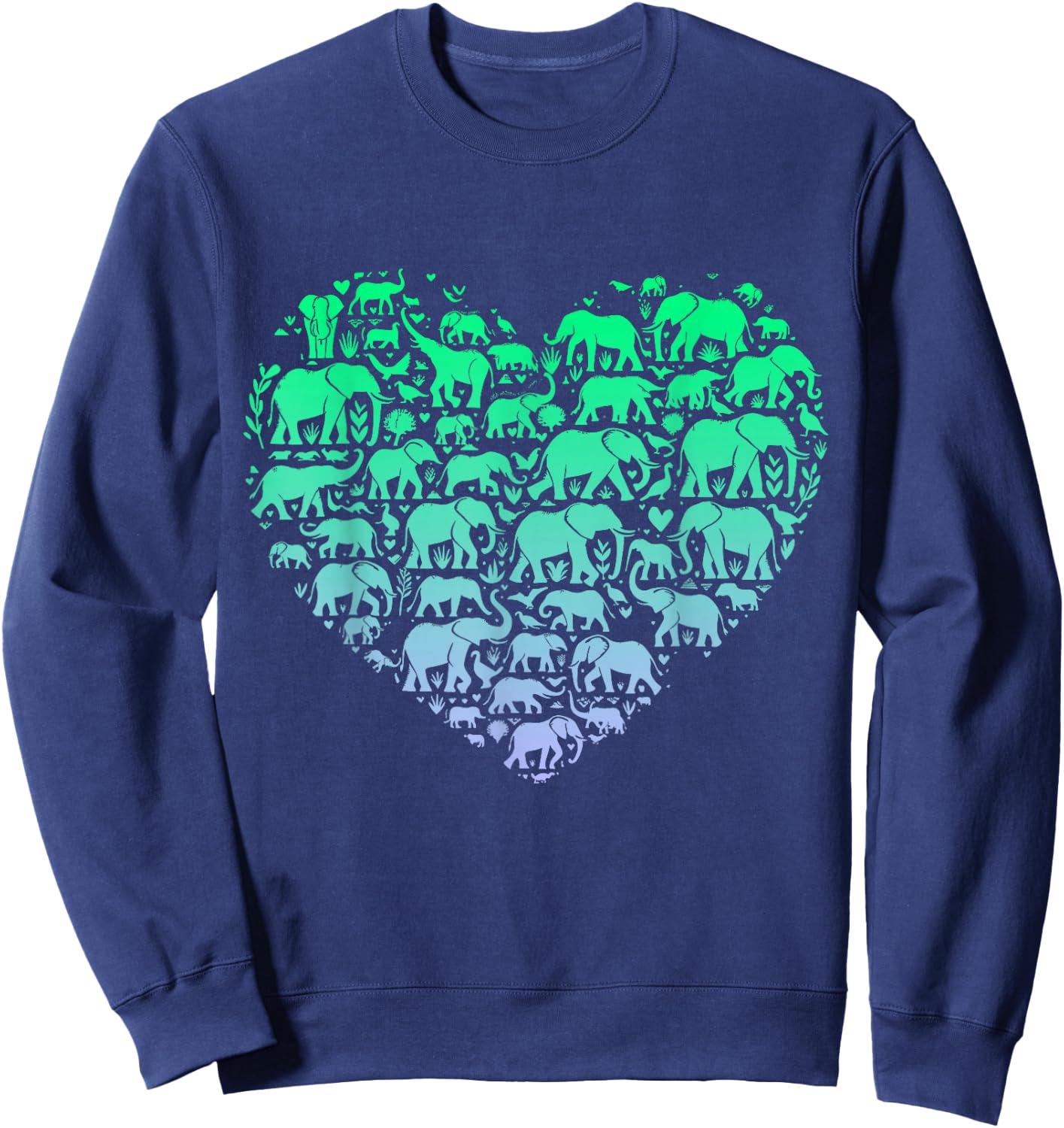 Silhouette Elephants Stuff for Elephant Lover Boys Elephant Sweatshirt - Sweatshirt | Navy