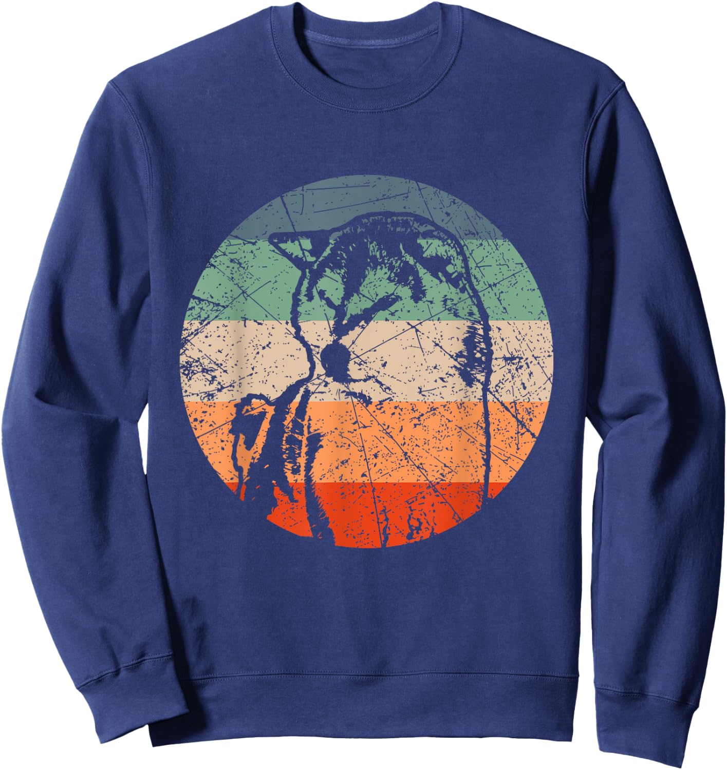 Retro Dog Silhouette - Vintage Shiba Inu Women Sweatshirt - Sweatshirt | Navy