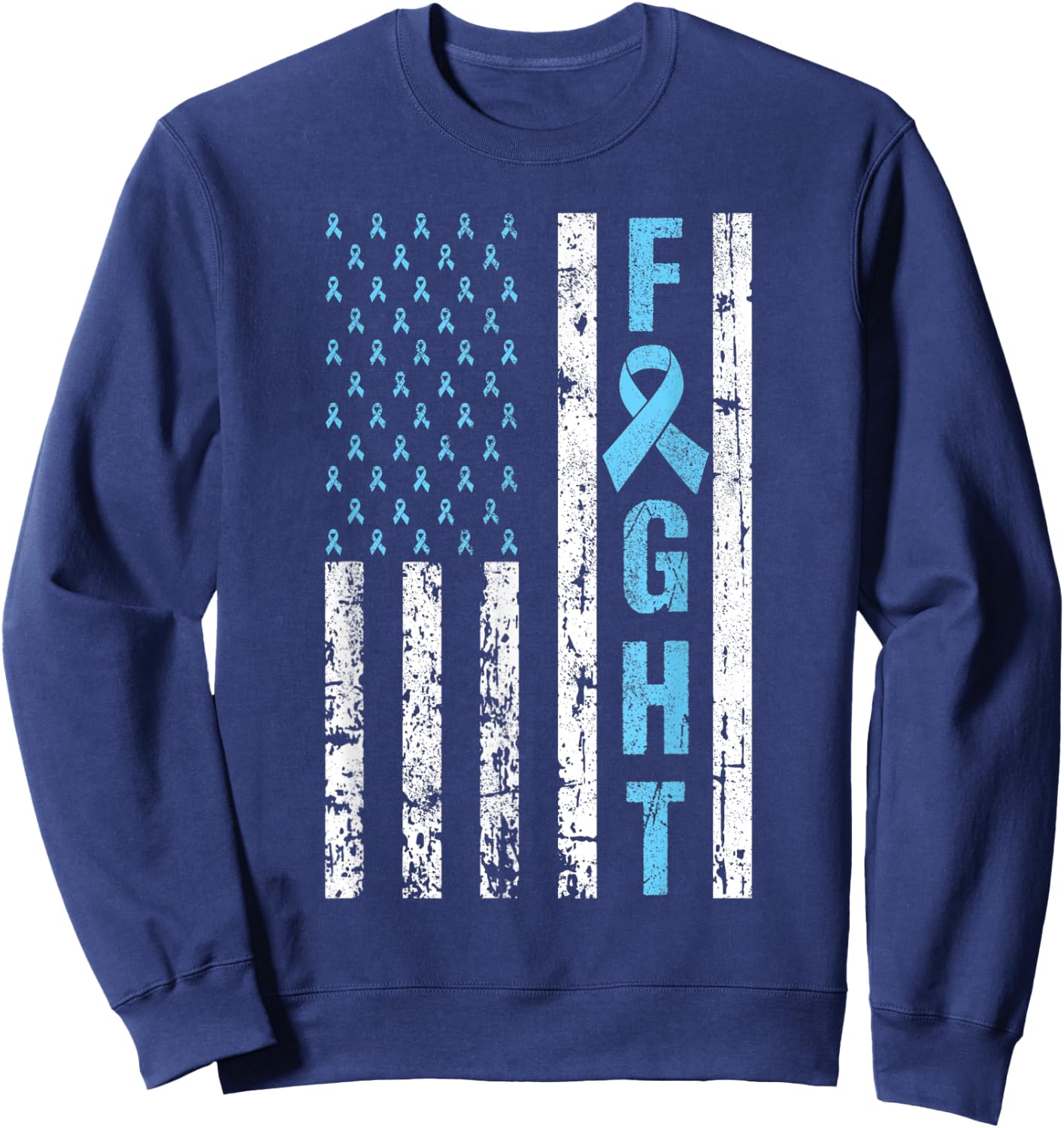Prostata Cancer Awareness American Flag USA Team September Kids Men Sweatshirt - Sweatshirt | Navy