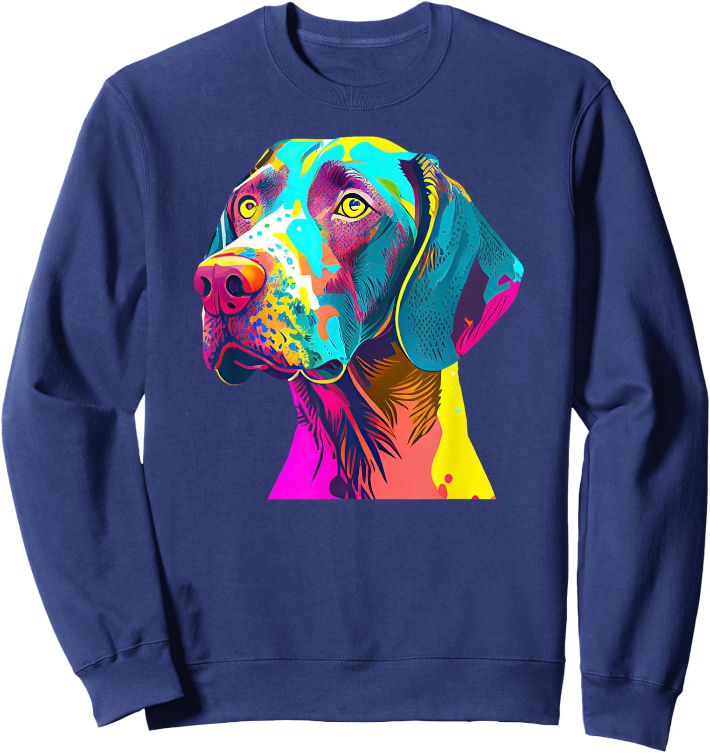 German Pointer Lovers Pop Art German Short Haired Pointer Sweatshirt - Sweatshirt | Navy