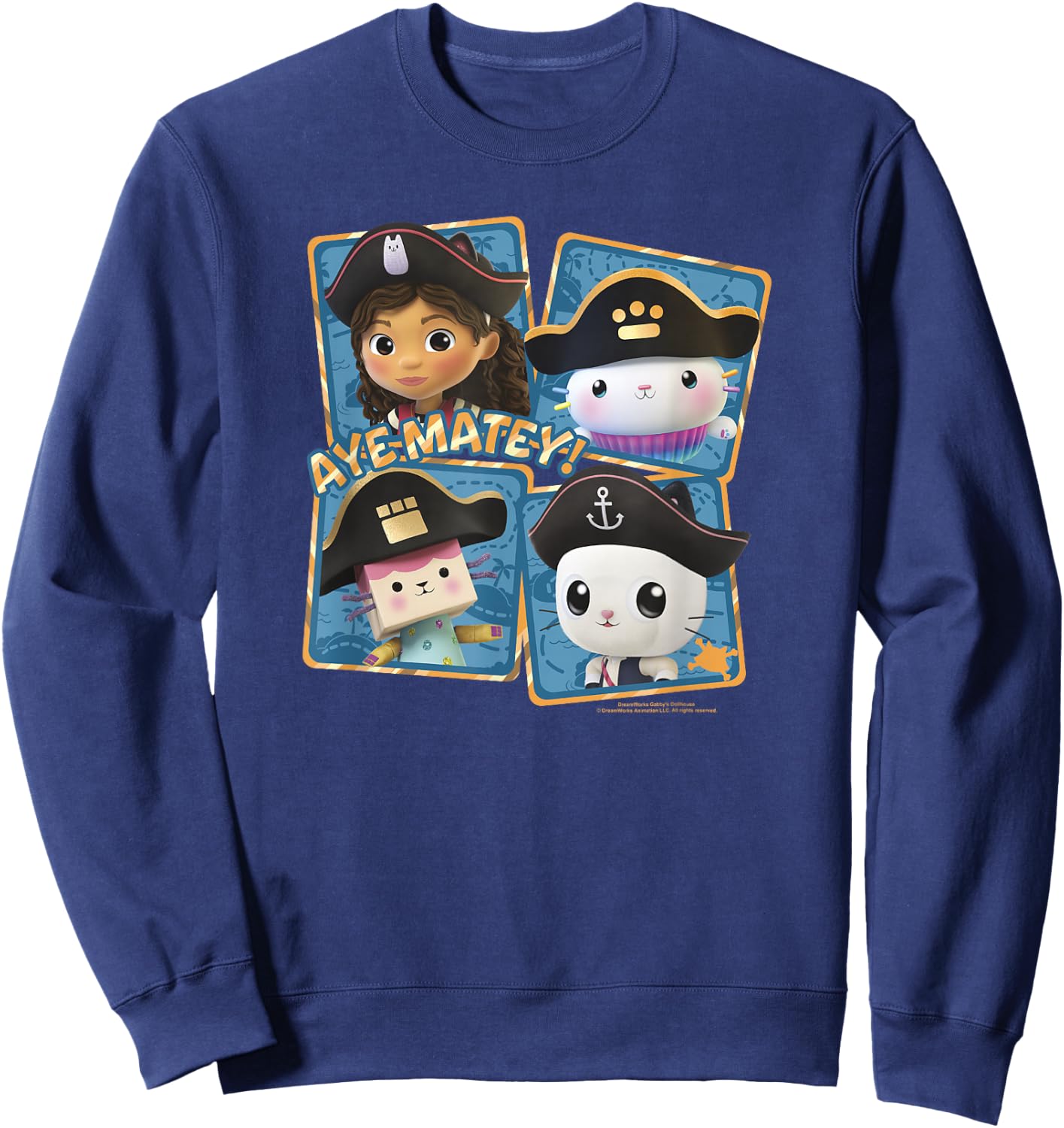 Gabby's Dollhouse Group Shot Pirates Ate Matey! Sweatshirt - Sweatshirt | Navy