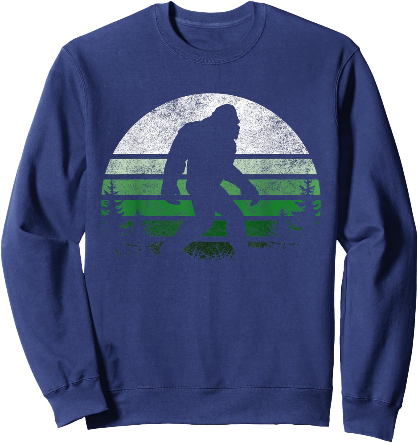 Bigfoot Retro Vintage St Patricks Sasquatch Lovers Men Women Sweatshirt - Sweatshirt | Navy
