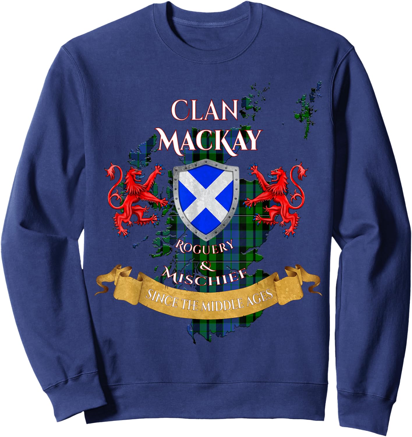 MacKay Scottish Family Clan Middle Ages Mischief Sweatshirt - Sweatshirt | Navy