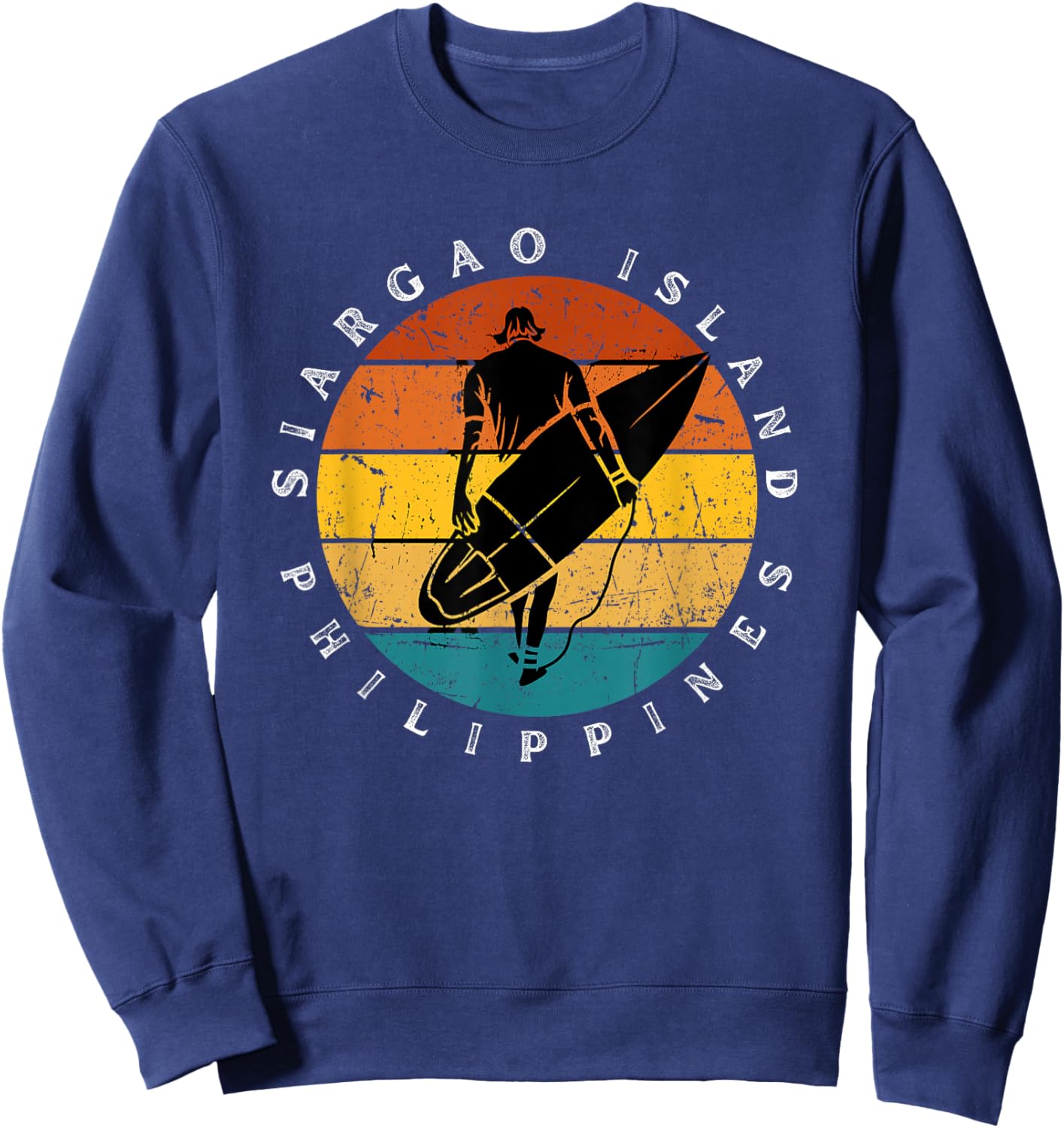 Pilipino Philippines Siargao Surfing Pinoy Surfer Sweatshirt - Sweatshirt | Navy