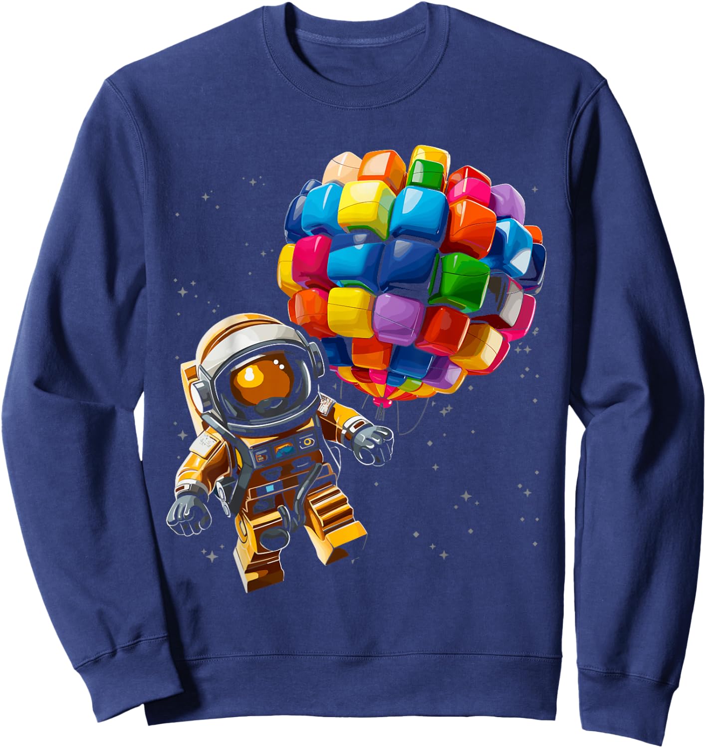 Master Builder Bricks Blocks Play Toys Astronaut Sweatshirt - Sweatshirt | Navy