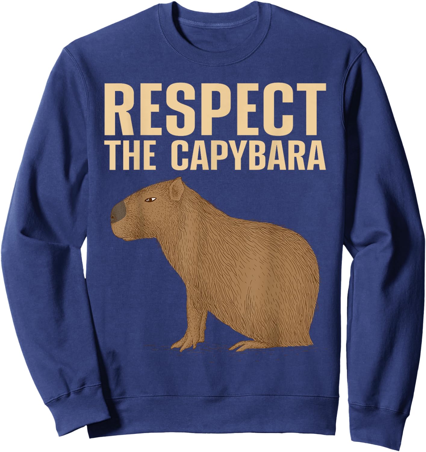 Funny Capybara Women Kids Cavy Rodent Capybara Lover Sweatshirt - Sweatshirt | Navy