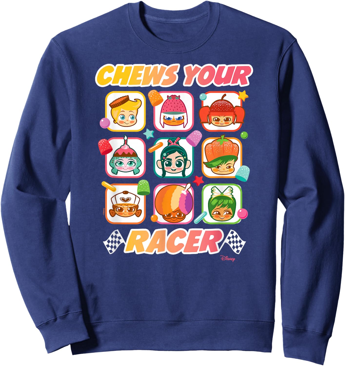 Wreck It Ralph - Sugar Rush Chews Your Racer Sweatshirt - Sweatshirt | Navy