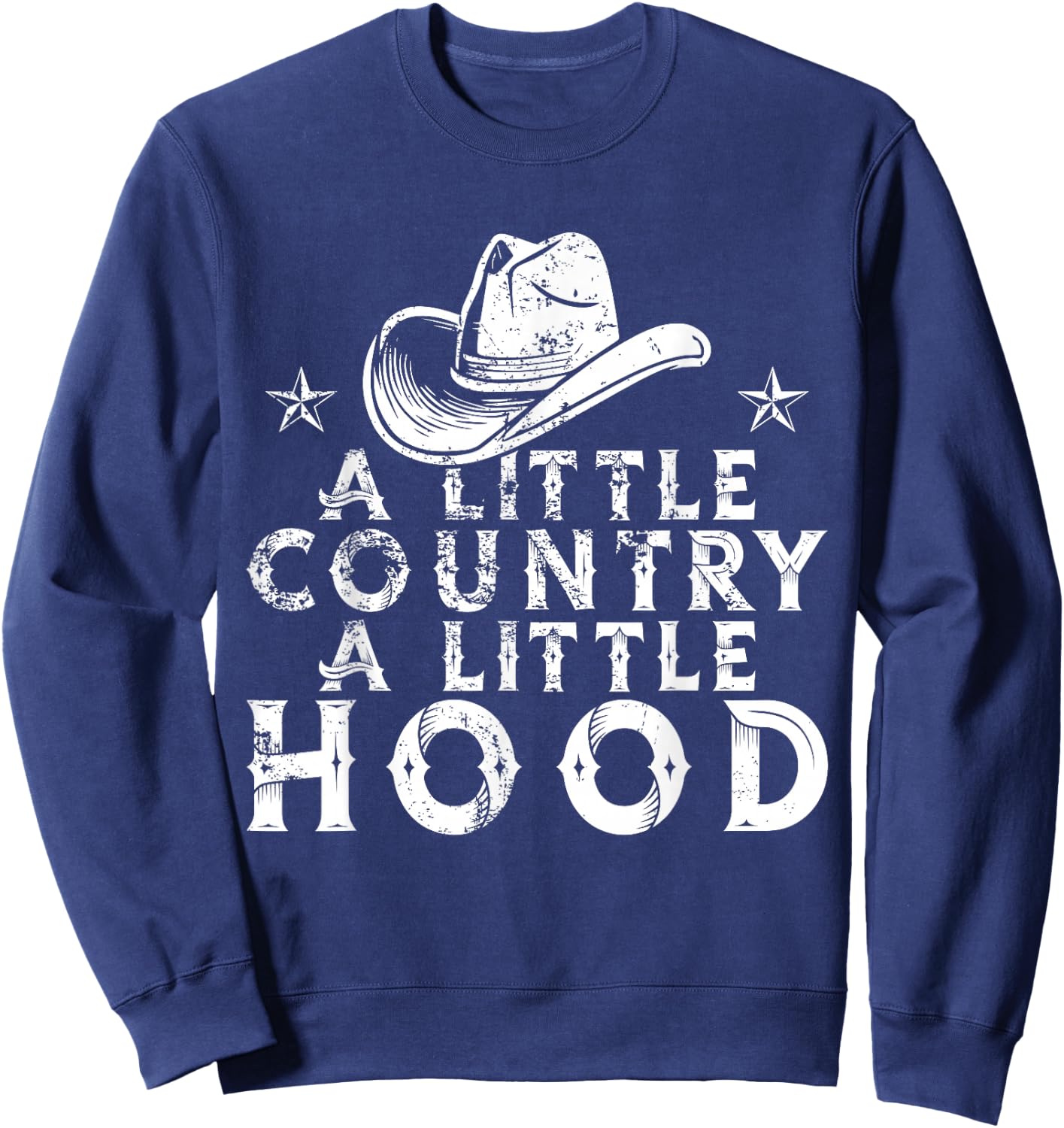 Little Country A Little Hood Music Concert Southern Western Sweatshirt - Sweatshirt | Navy