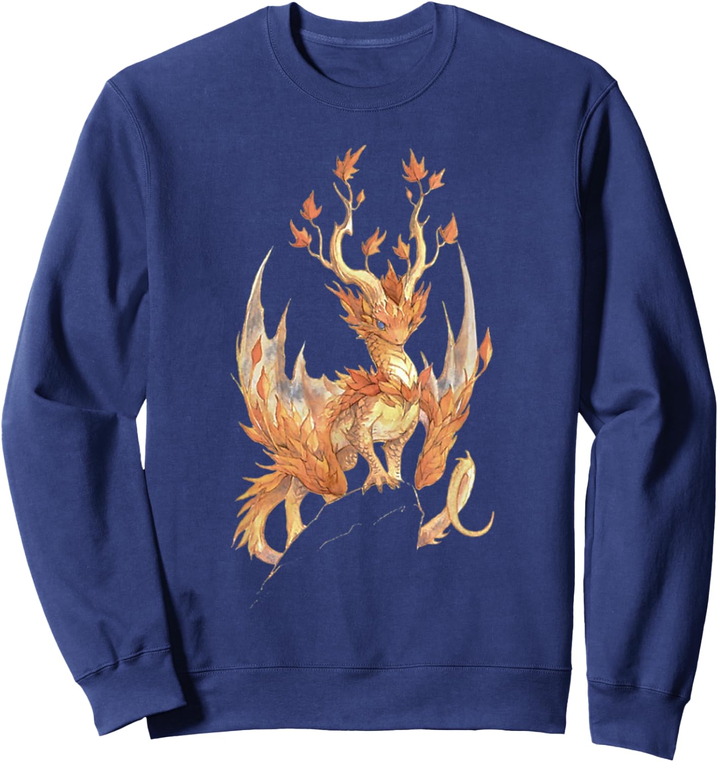 Fall Dragon Leaves Autumn Dragon Lover Sweatshirt - Sweatshirt | Navy