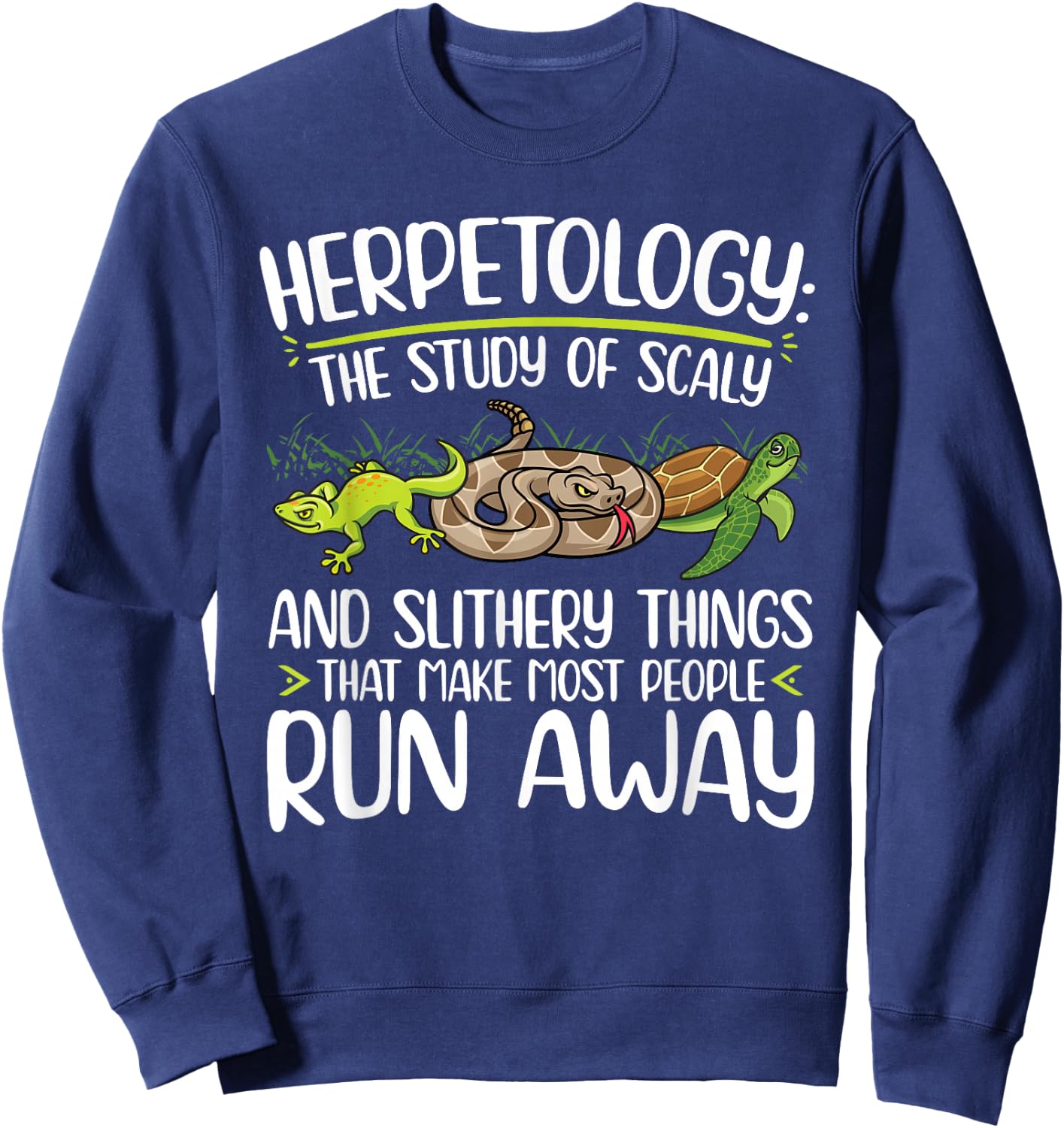 Herpetology definition Herping Zoology Sweatshirt - Sweatshirt | Navy