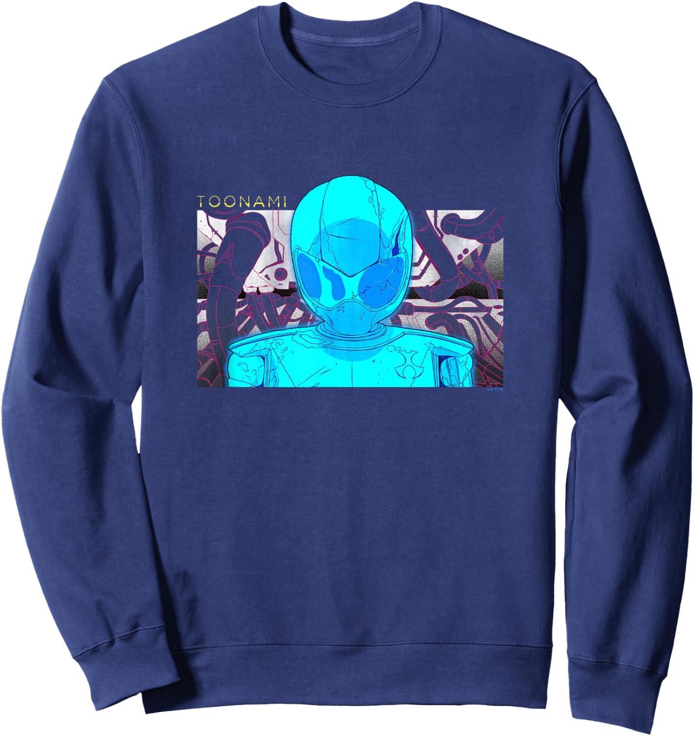 Toonami T.O.M. Blue Schematic Screen Grab Sweatshirt - Sweatshirt | Navy
