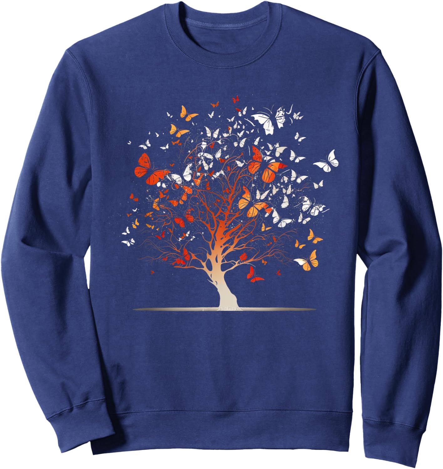 Butterfly Tree funny butterfly Sweatshirt - Sweatshirt | Navy