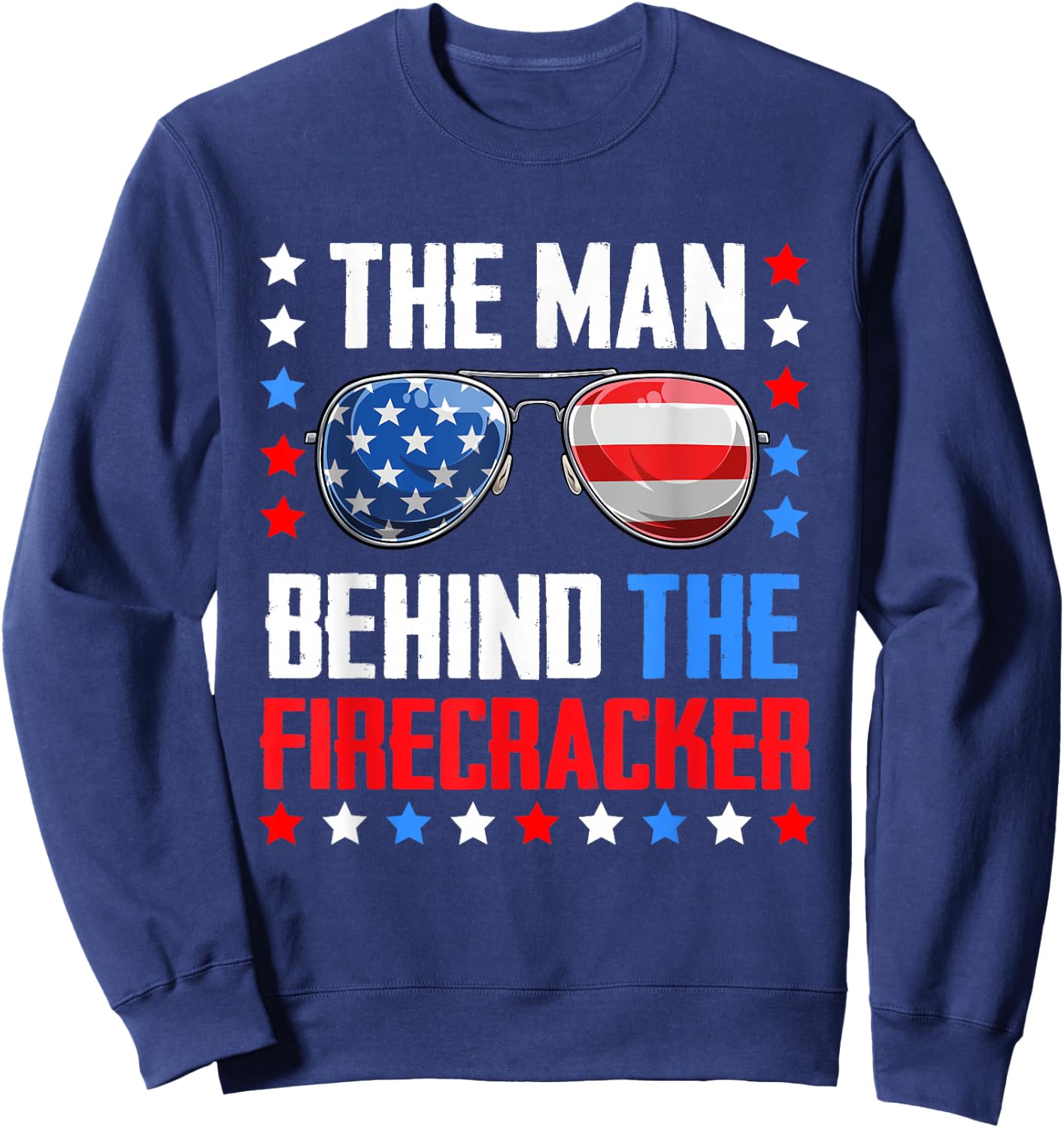 The Man Behind The Firecracker 4th Of July Pregnancy Sweatshirt - Sweatshirt | Navy