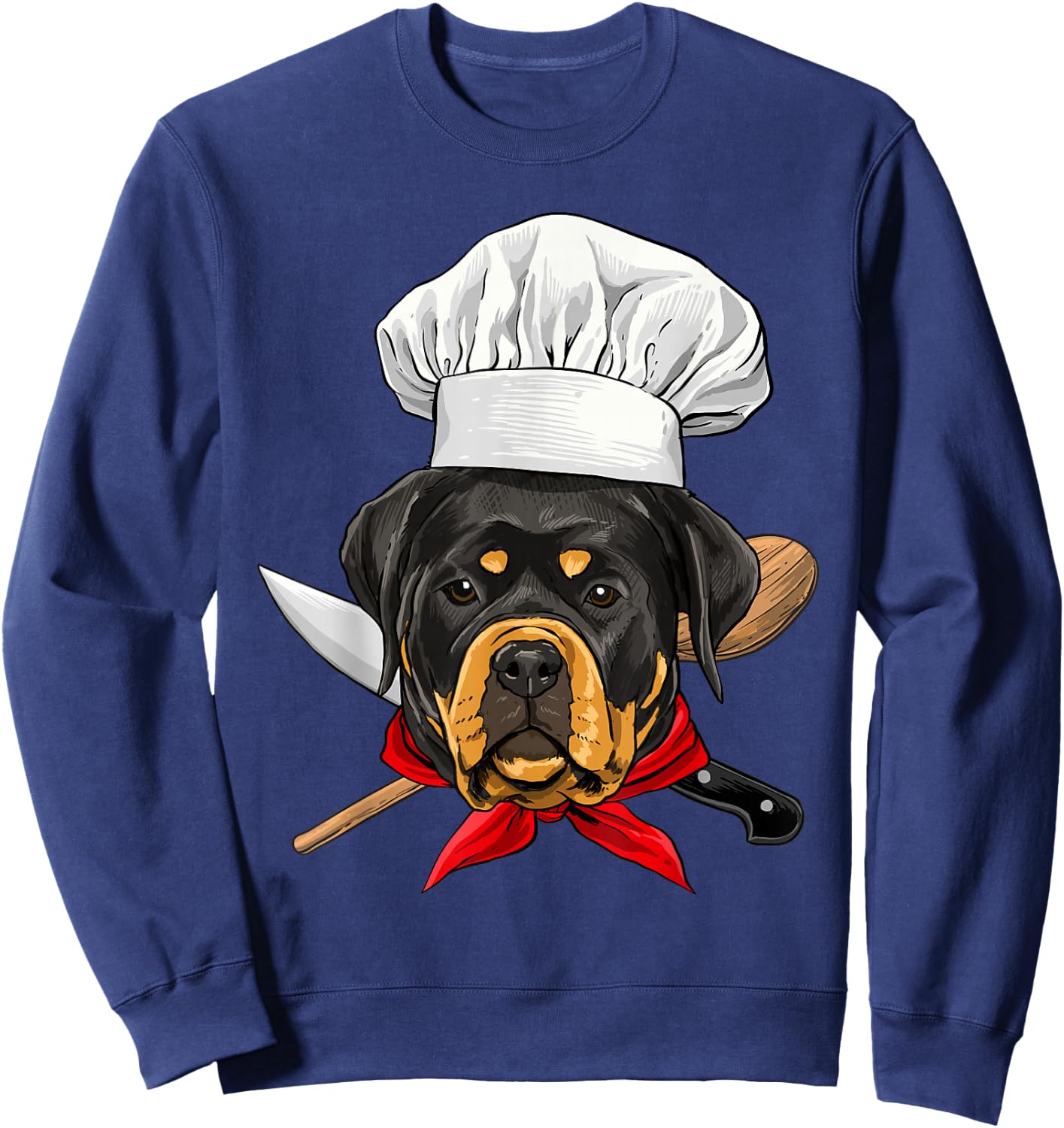 Restaurant Rottweiler Chef Cook Cooking Lover Pet Dog Lovers Sweatshirt - Sweatshirt | Navy