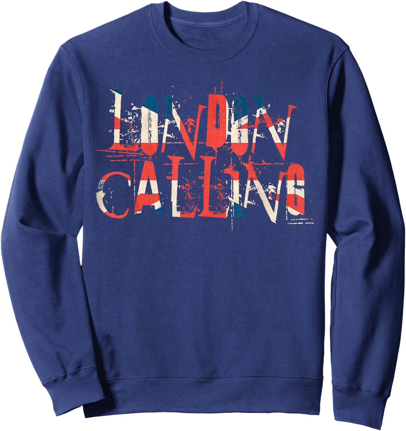 Vintage Retro London Calling Sweatshirt - Sweatshirt | Navy