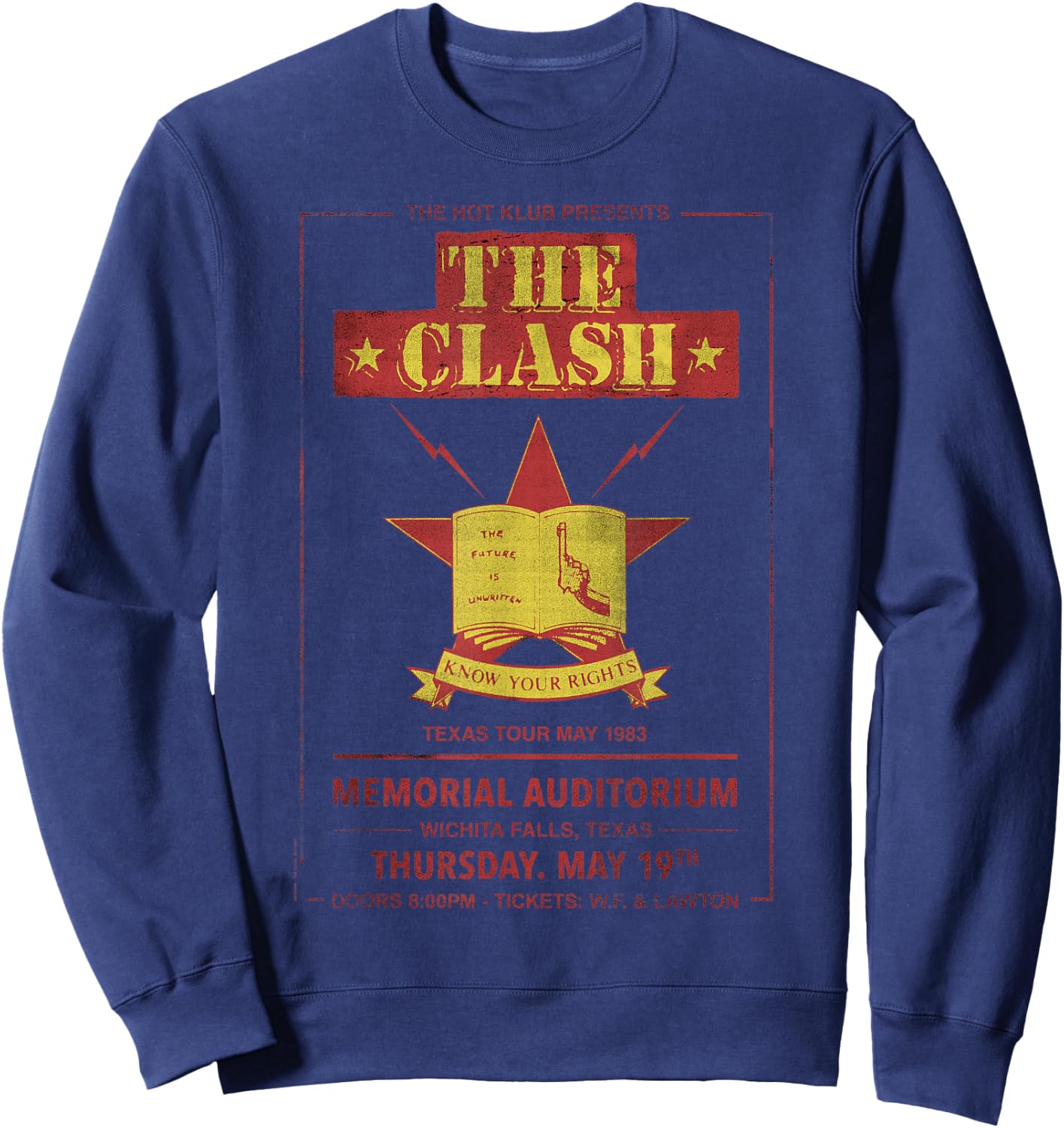 The Clash - Texas Tour 83' Wichita Falls Sweatshirt - Sweatshirt | Navy
